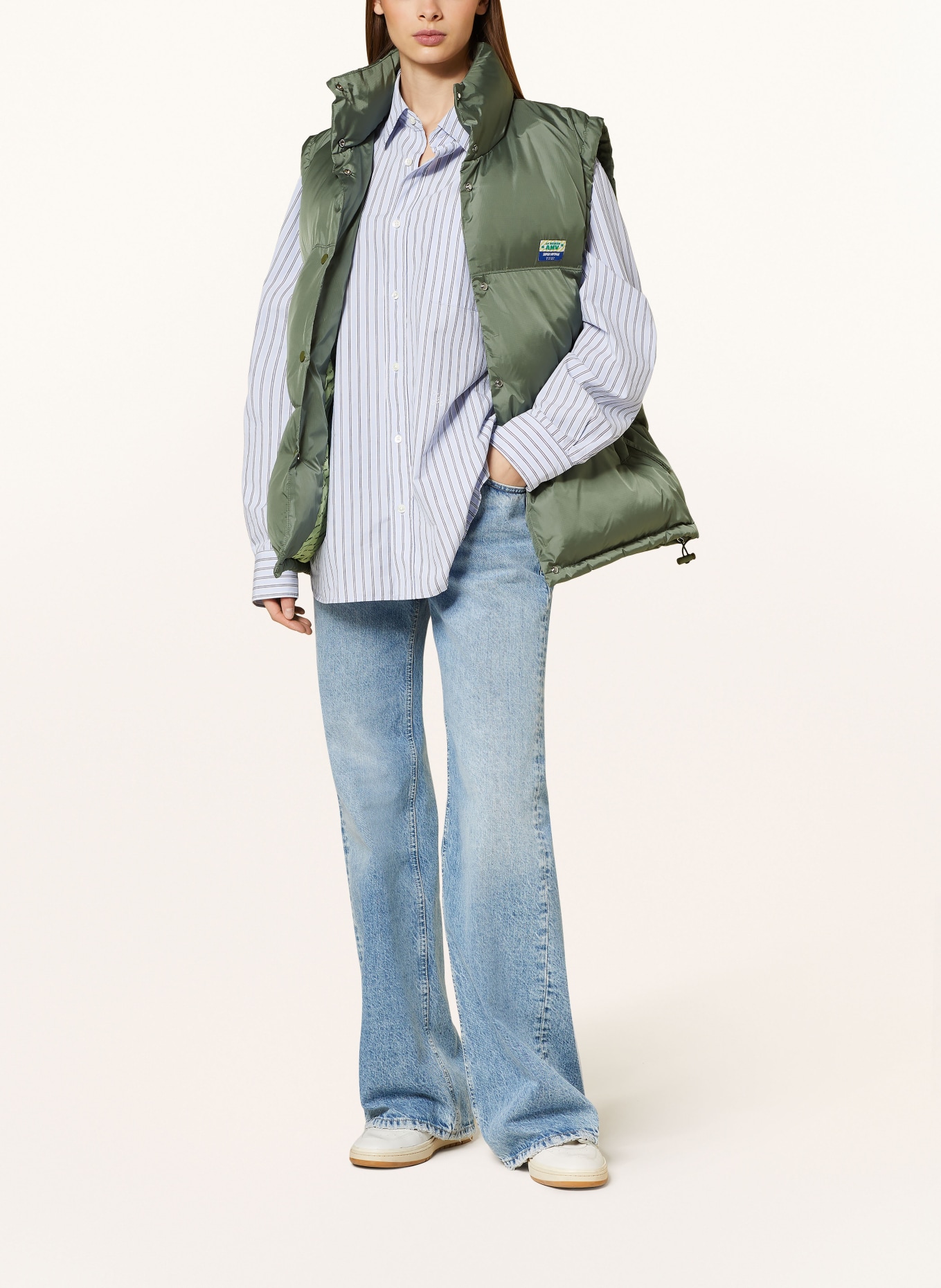 American Vintage Quilted vest ZIDIBAY, Color: KHAKI (Image 2)