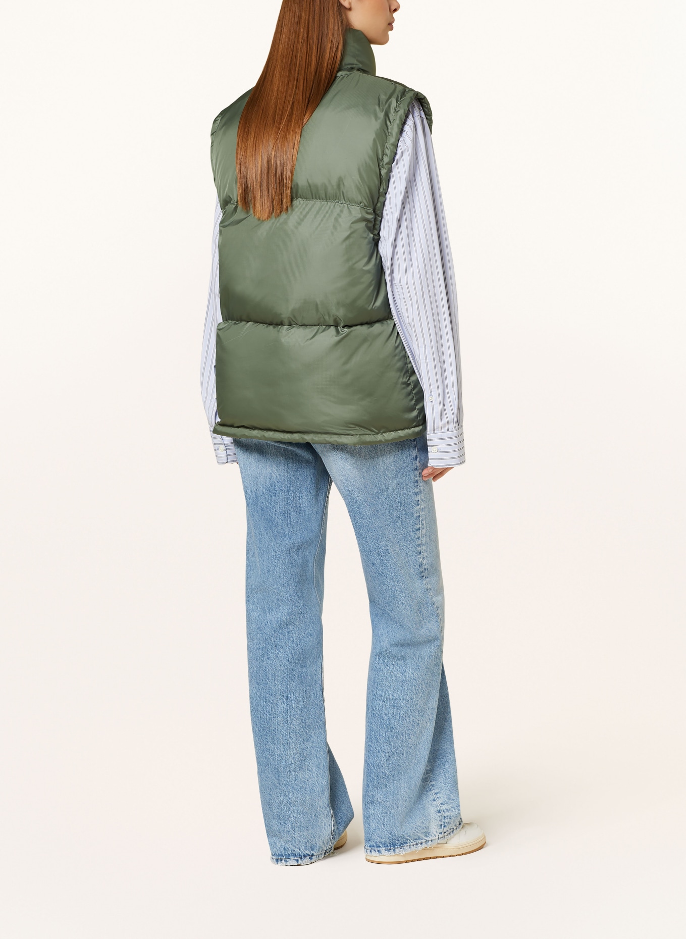 American Vintage Quilted vest ZIDIBAY, Color: KHAKI (Image 3)