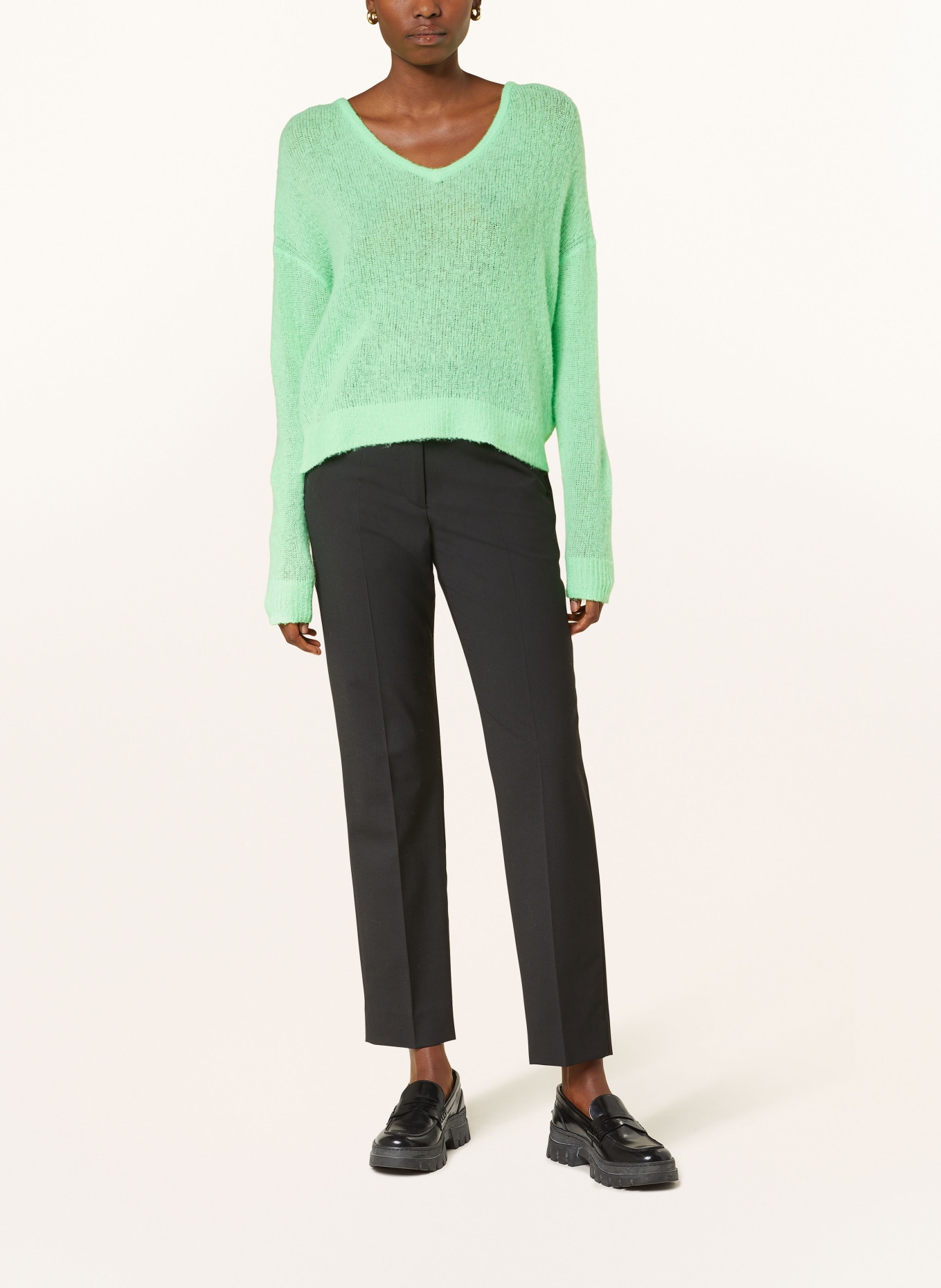 American Vintage Sweater ZAKDAY, Color: NEON GREEN (Image 2)