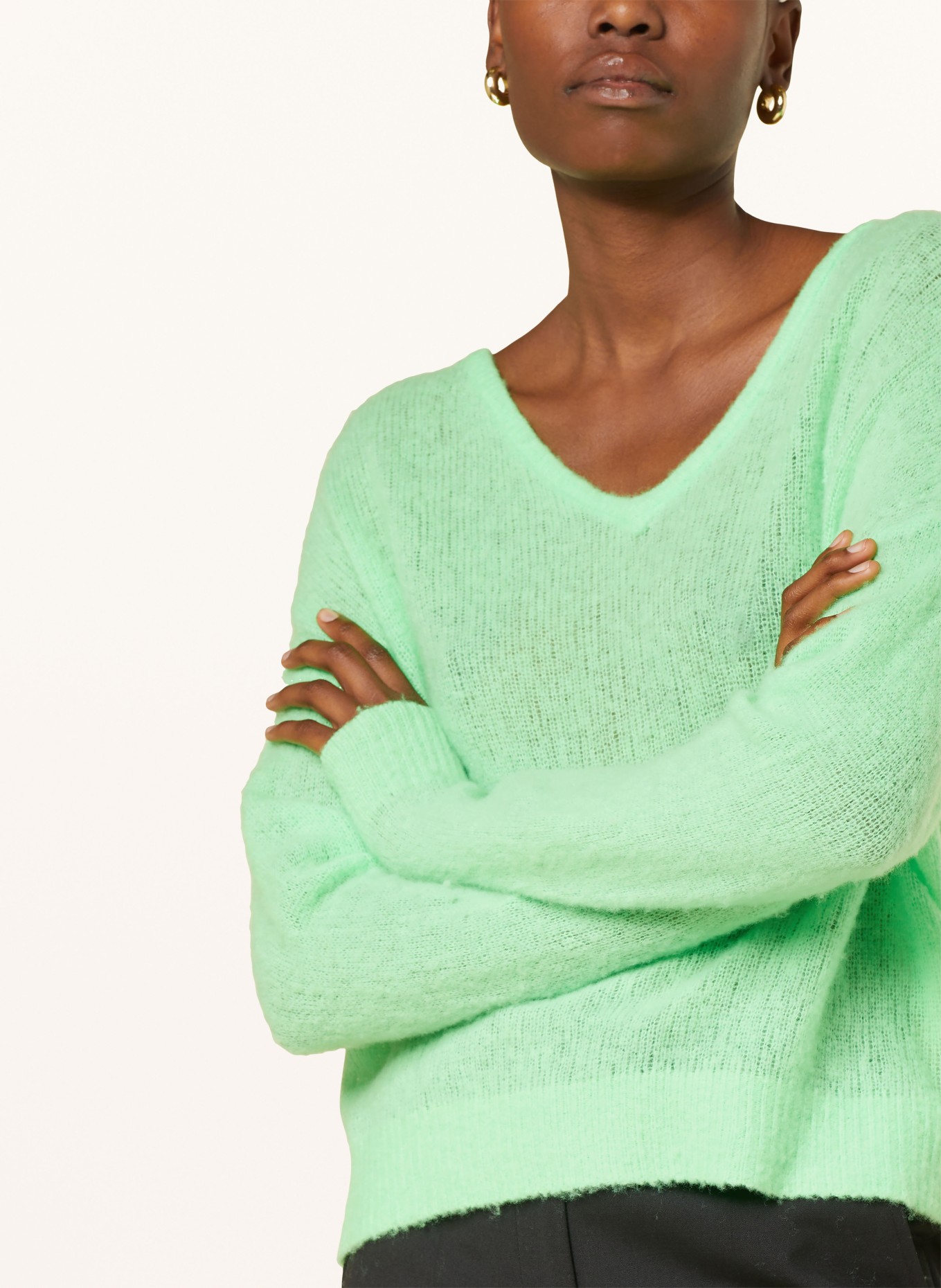 American Vintage Sweater ZAKDAY, Color: NEON GREEN (Image 4)