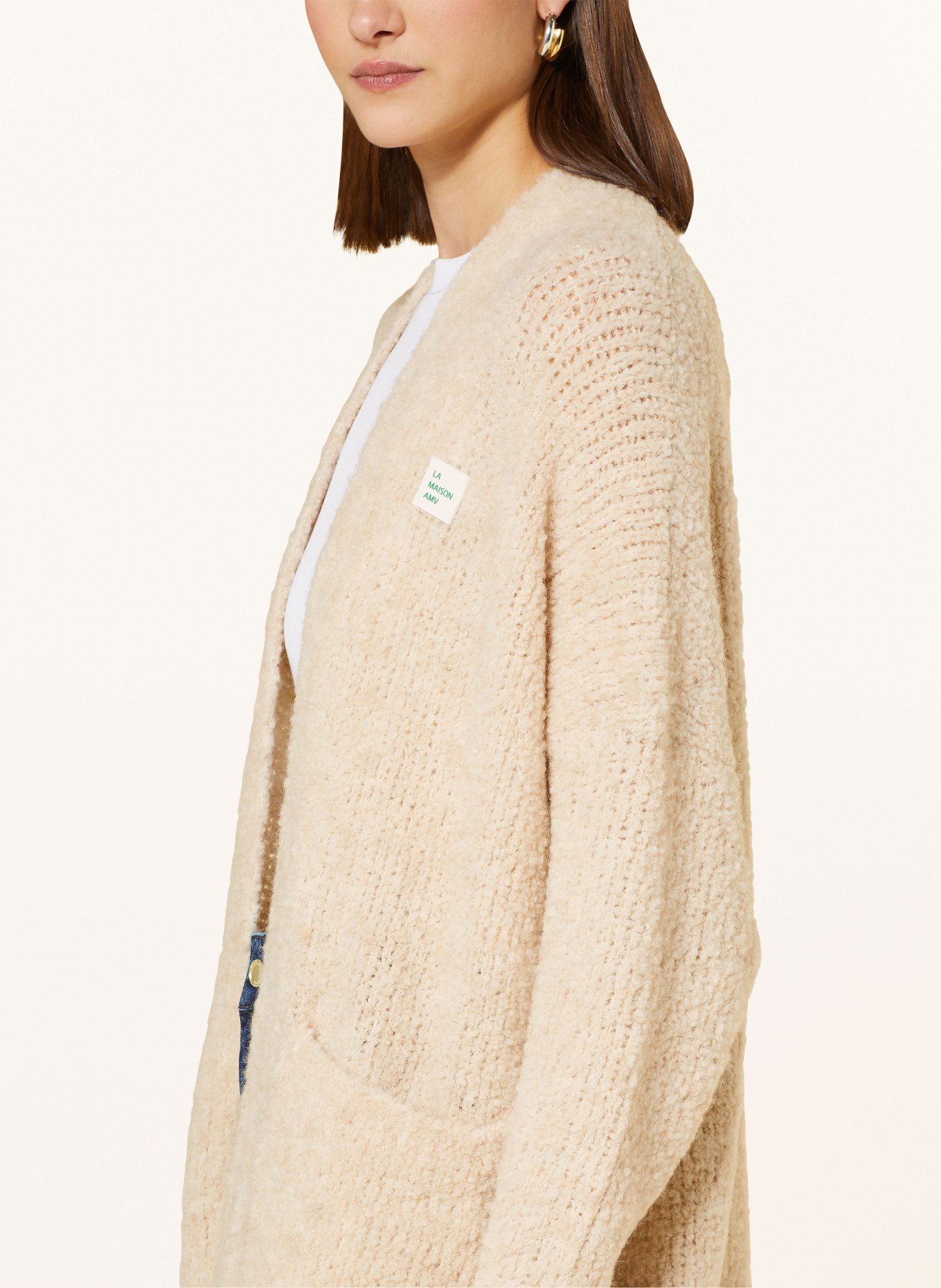 American Vintage Knit cardigan ZOLLY, Color: BEIGE (Image 4)