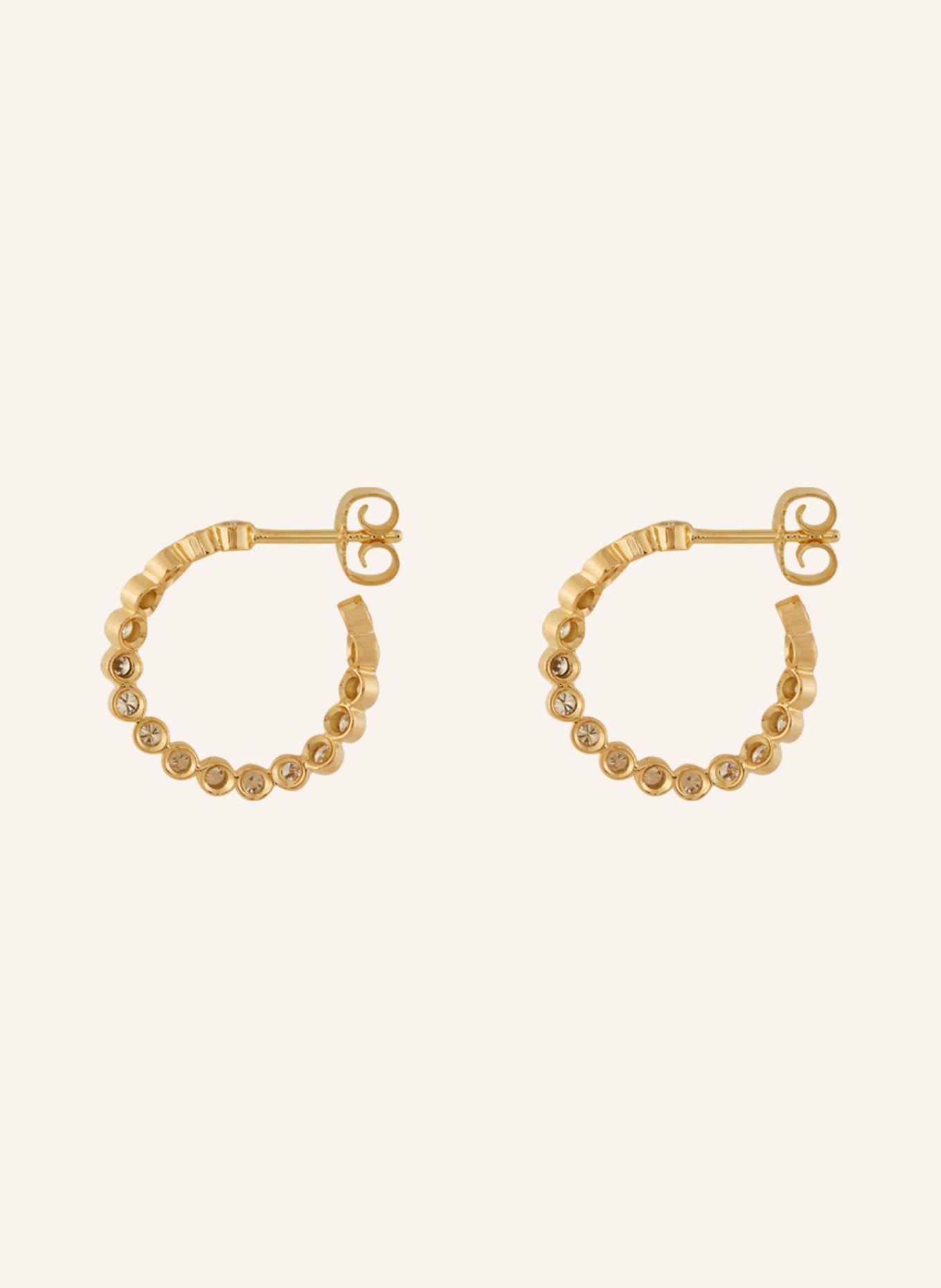 ariane ernst Creole earrings THE ONE III, Color: GOLD/ WHITE (Image 2)