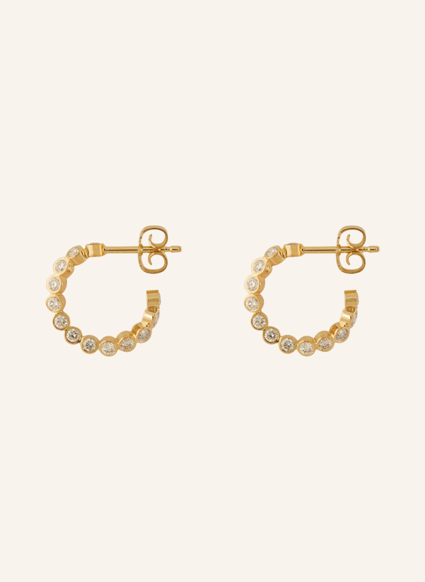 ariane ernst Creole earrings THE ONE II, Color: GOLD/ WHITE (Image 2)