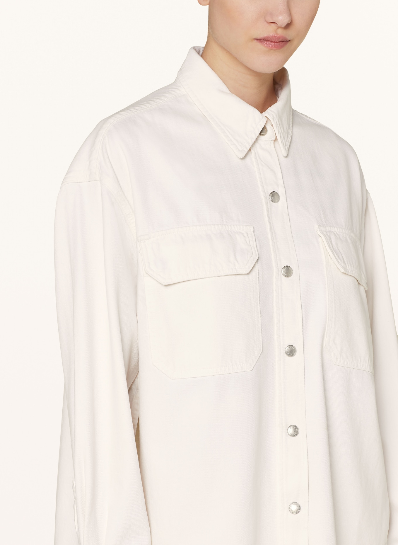 AGOLDE Denim overshirt GWEN, Color: CREAM (Image 4)