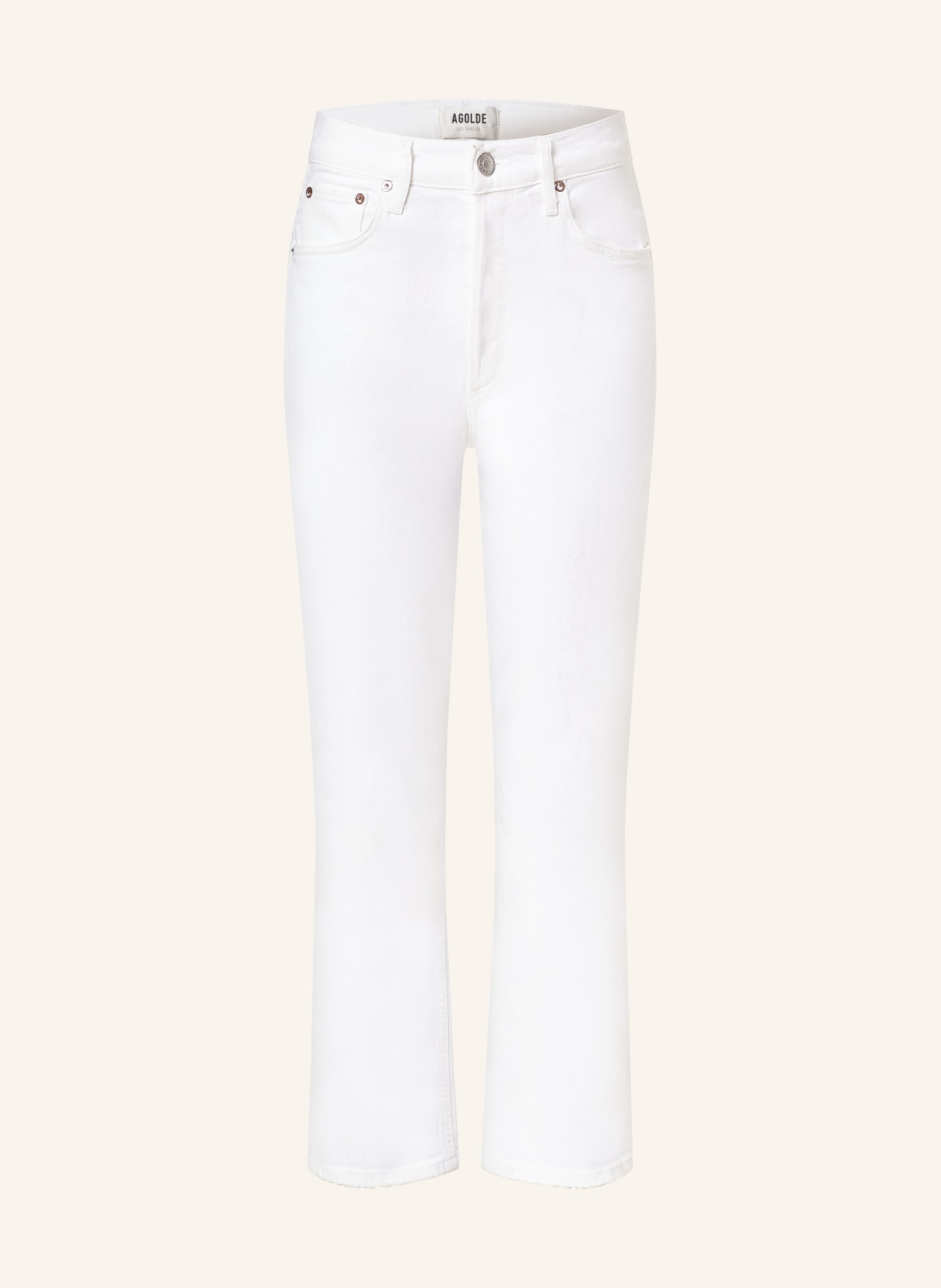 AGOLDE 7/8 jeans RILEY, Color: WHITE (Image 1)