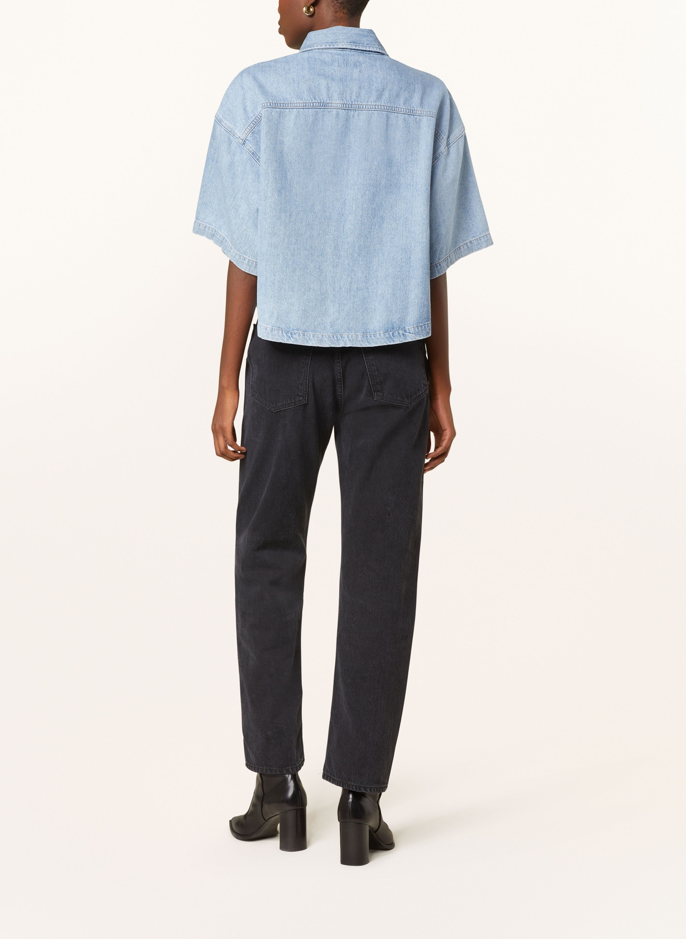AGOLDE Bluzka jeansowa RONA, Kolor: JASNONIEBIESKI (Obrazek 3)
