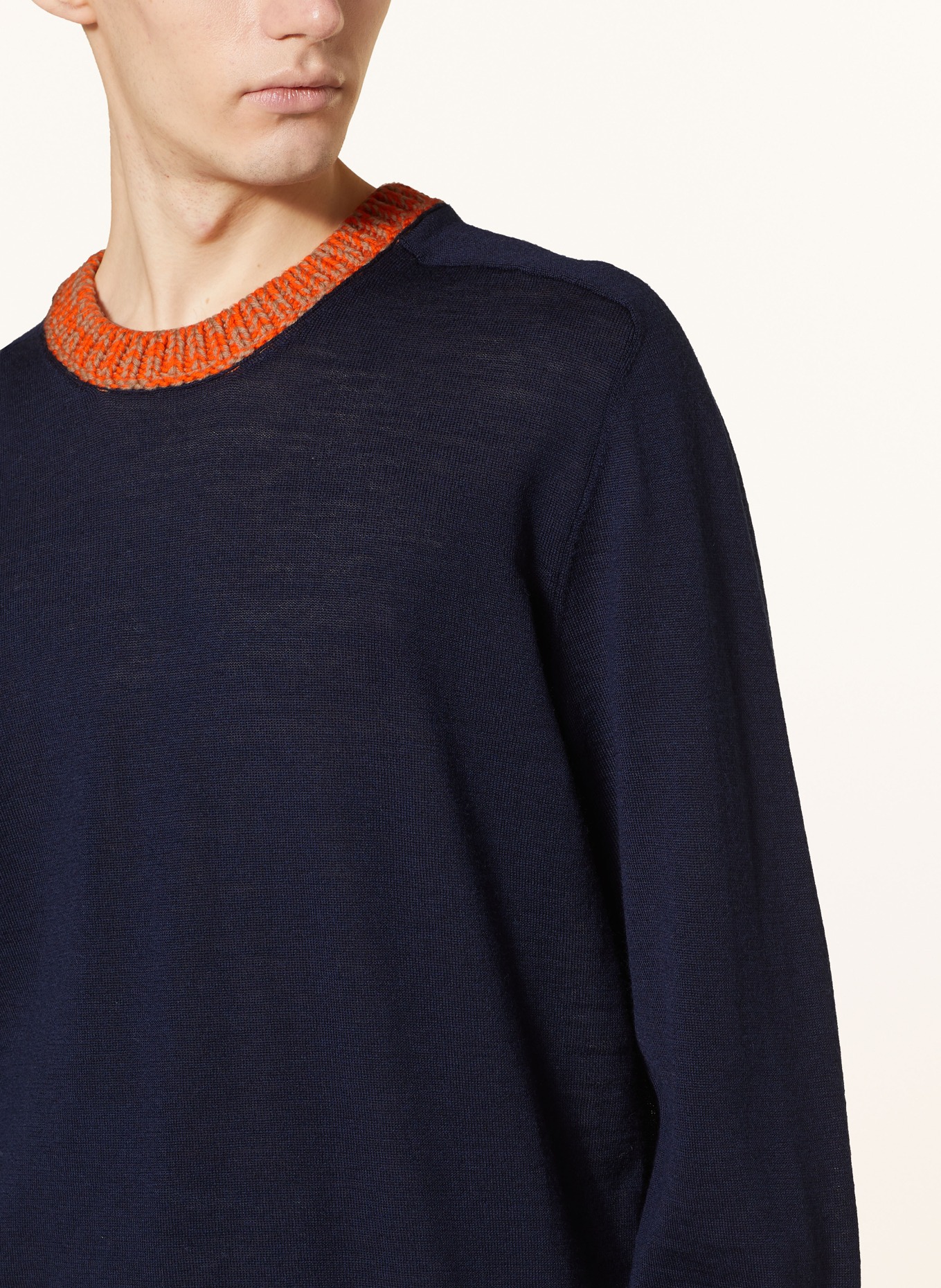 Maison Margiela Sweater, Color: DARK BLUE/ ORANGE (Image 4)