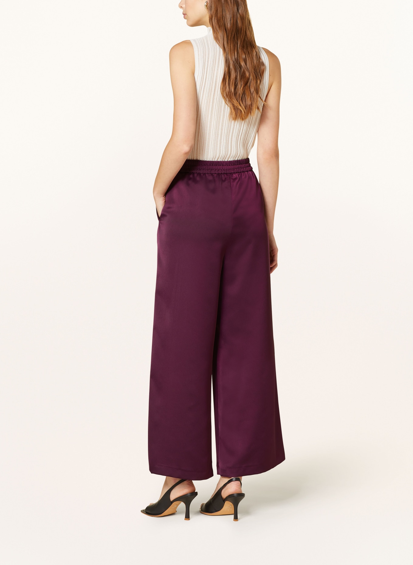 MAX & Co. Wide leg trousers ACRUX in satin, Color: FUCHSIA (Image 3)