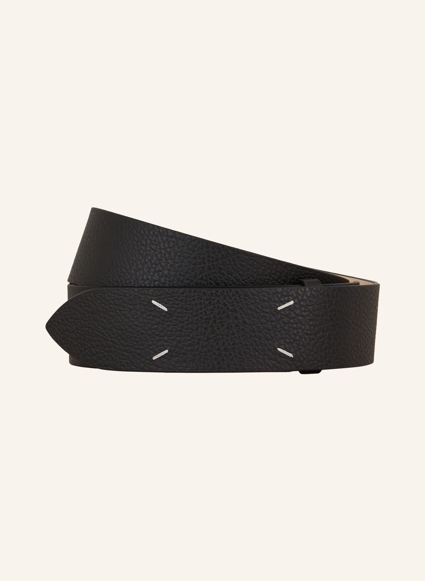 Maison Margiela Leather belt, Color: BLACK (Image 1)