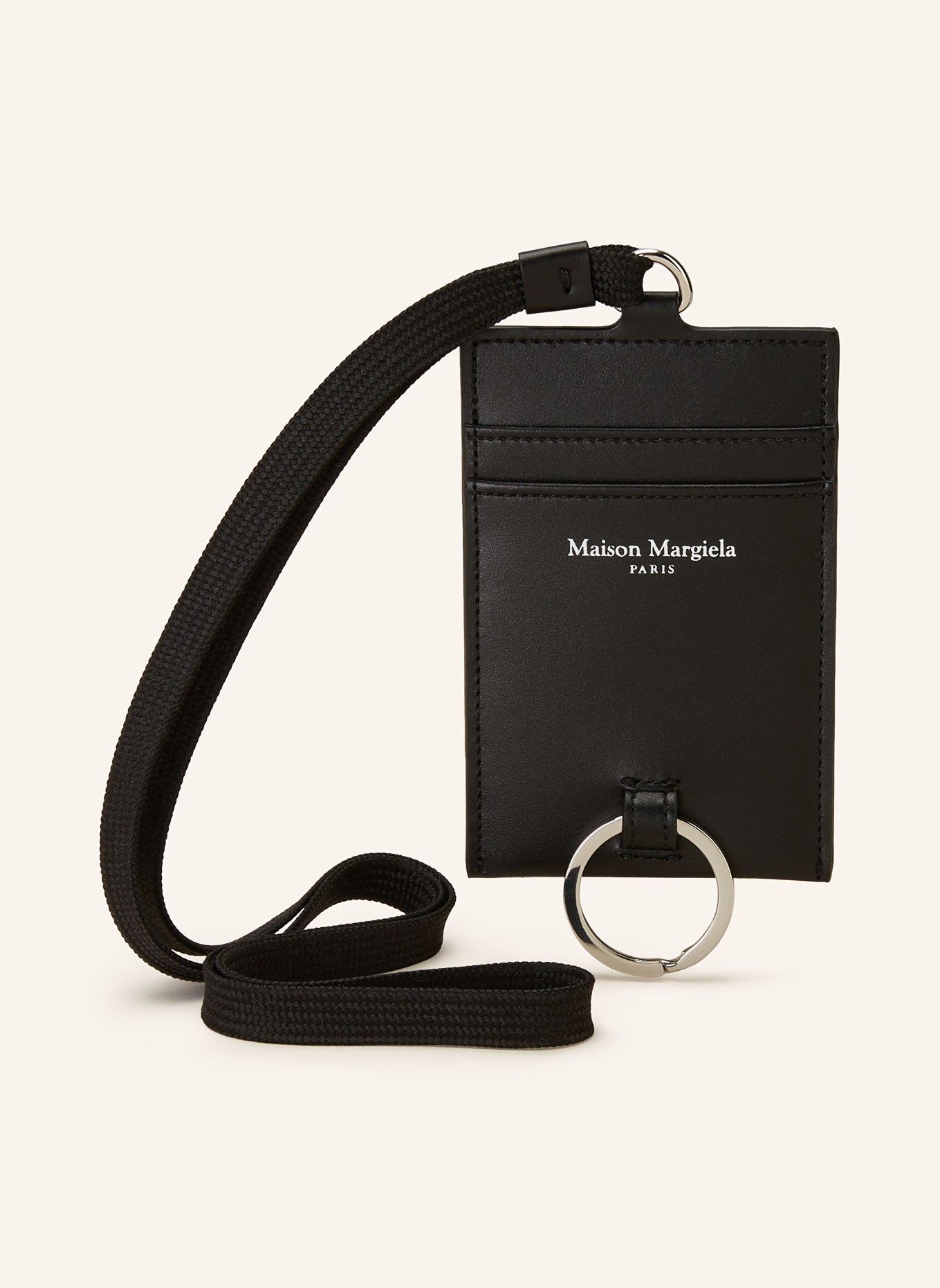 Maison Margiela Neck card case, Color: BLACK (Image 1)