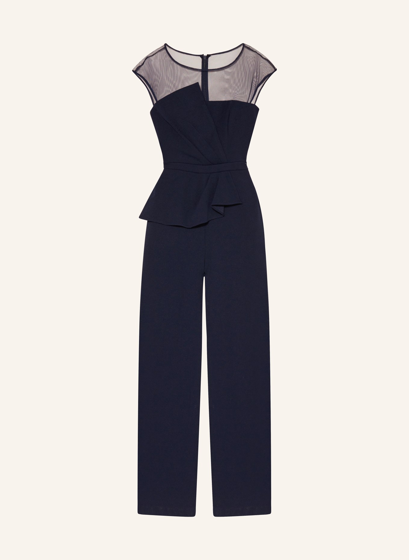 ADRIANNA PAPELL Jumpsuit with frills, Color: DARK BLUE (Image 1)