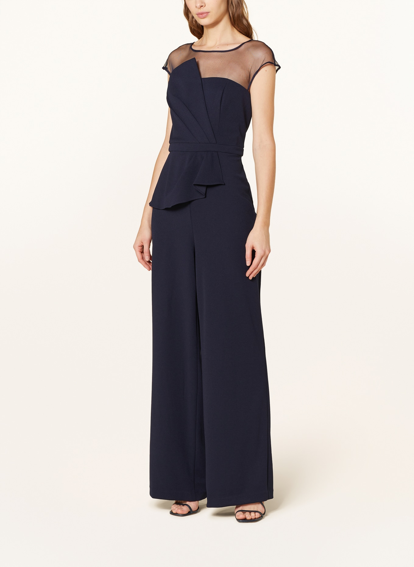 ADRIANNA PAPELL Jumpsuit with frills, Color: DARK BLUE (Image 2)