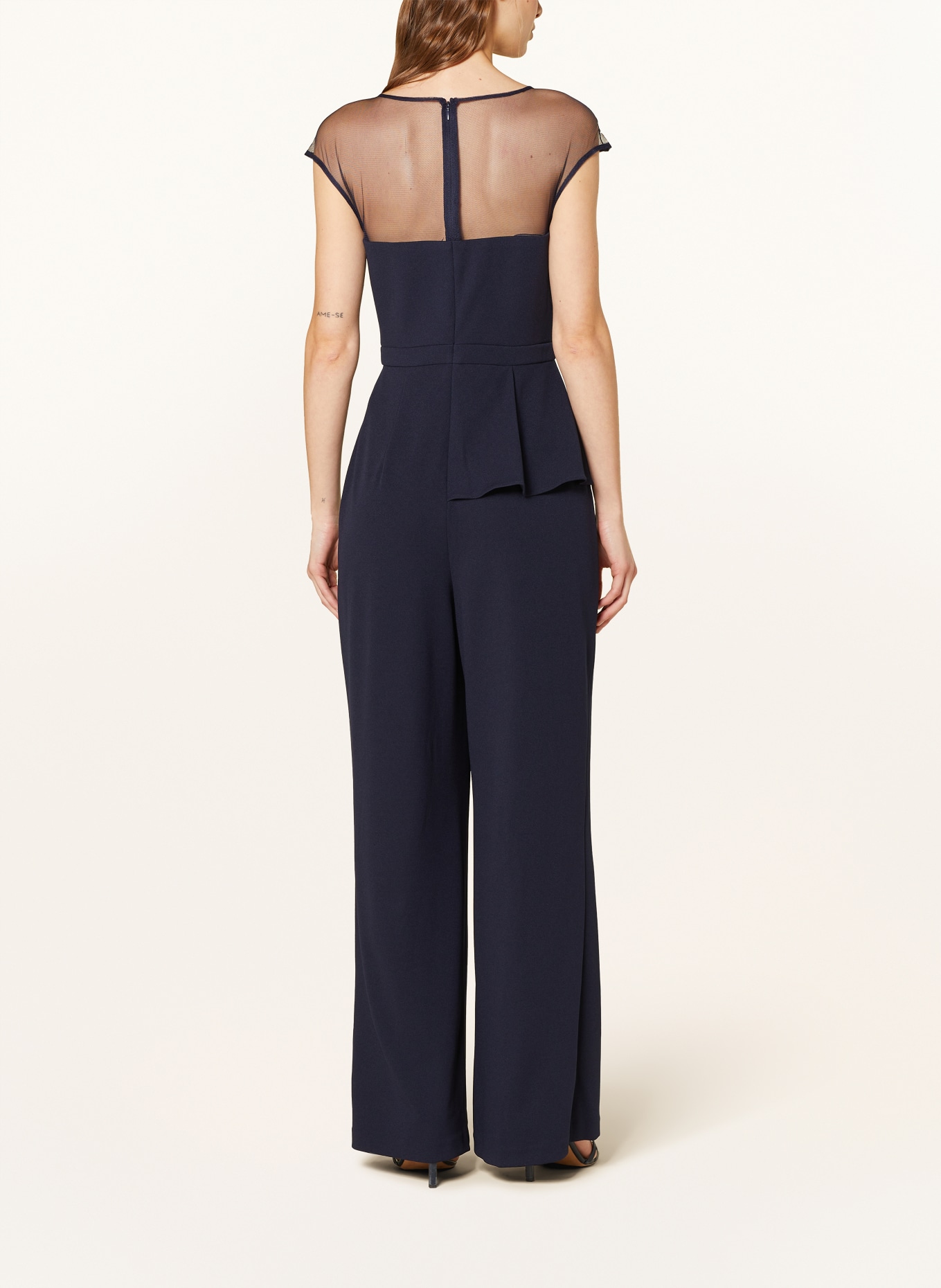 ADRIANNA PAPELL Jumpsuit with frills, Color: DARK BLUE (Image 3)