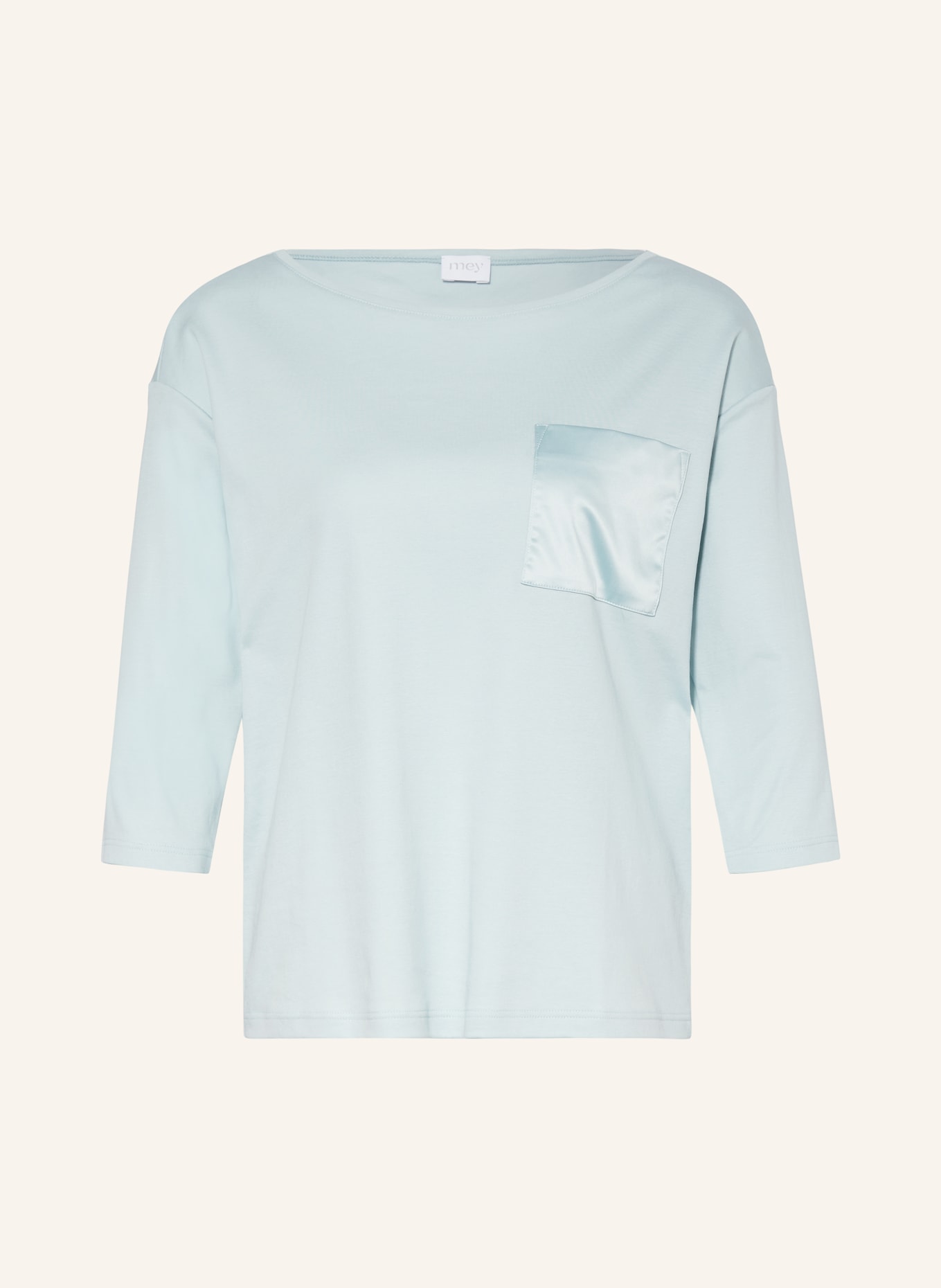 mey Koszulka od piżamy z serii MALEA z rękawami 3/4, Kolor: MIĘTOWY (Obrazek 1)
