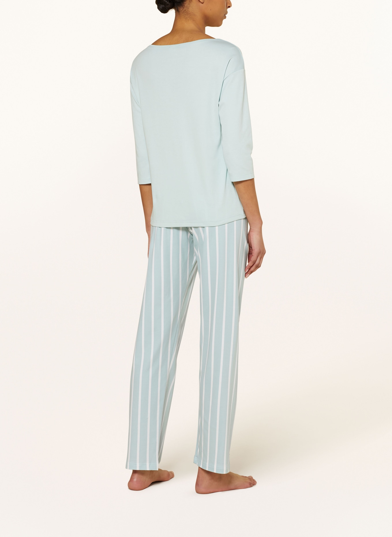 mey Pajama shirt series MALEA with 3/4 sleeves, Color: MINT (Image 3)