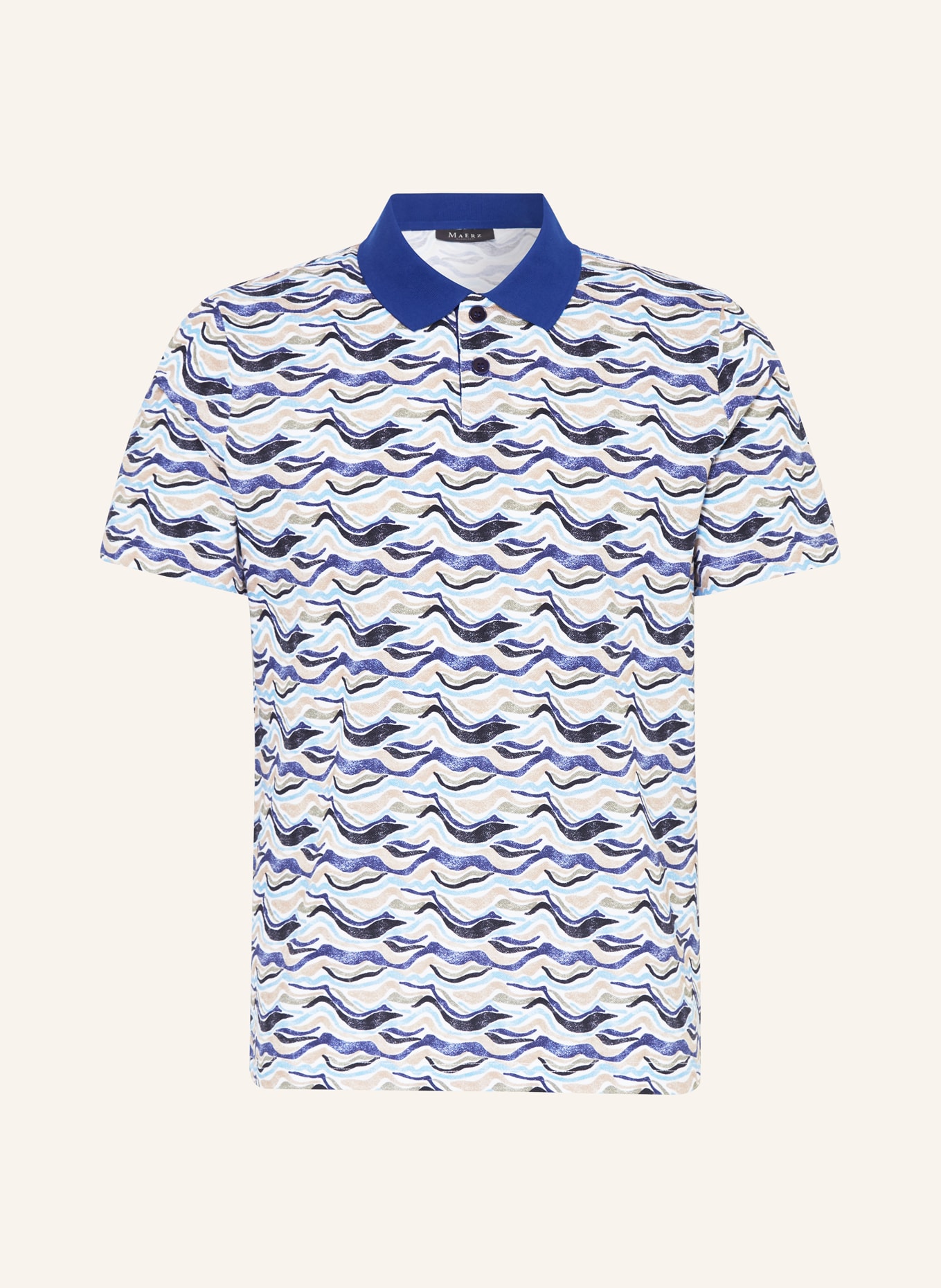 MAERZ MUENCHEN Piqué-Poloshirt, Farbe: BLAU/ HELLBLAU/ DUNKELBLAU (Bild 1)