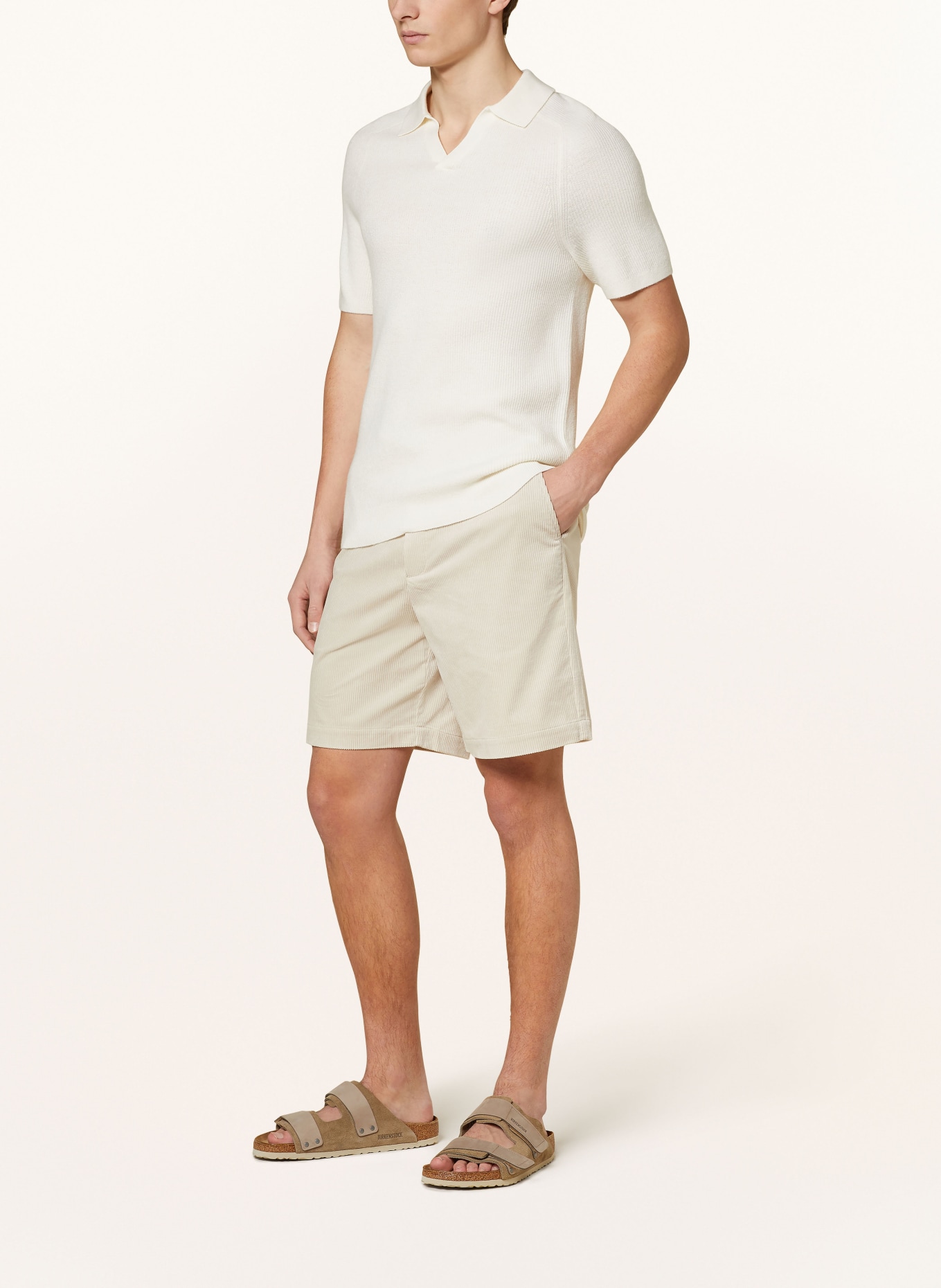 MAERZ MUENCHEN Corduroy shorts, Color: BEIGE (Image 2)