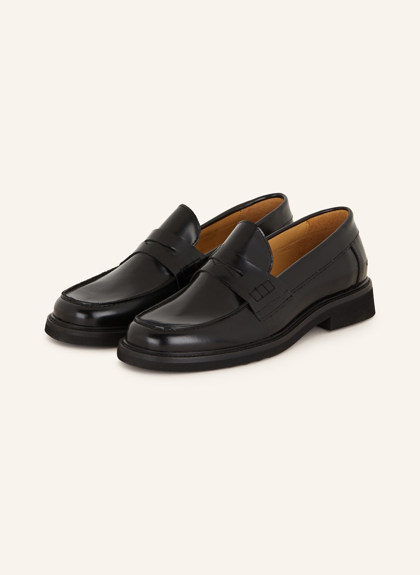 MRS & HUGS Penny loafers, Color: BLACK (Image 1)