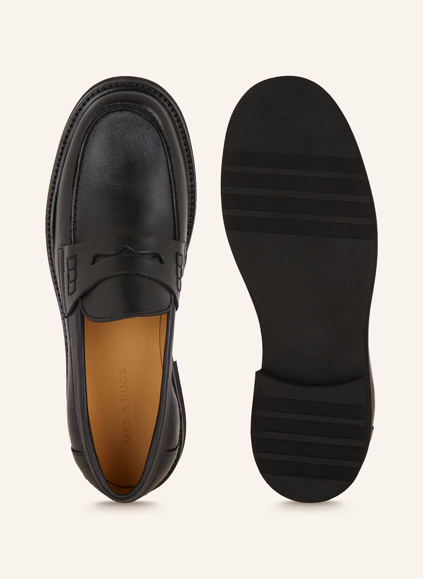 MRS & HUGS Penny loafers, Color: BLACK (Image 5)