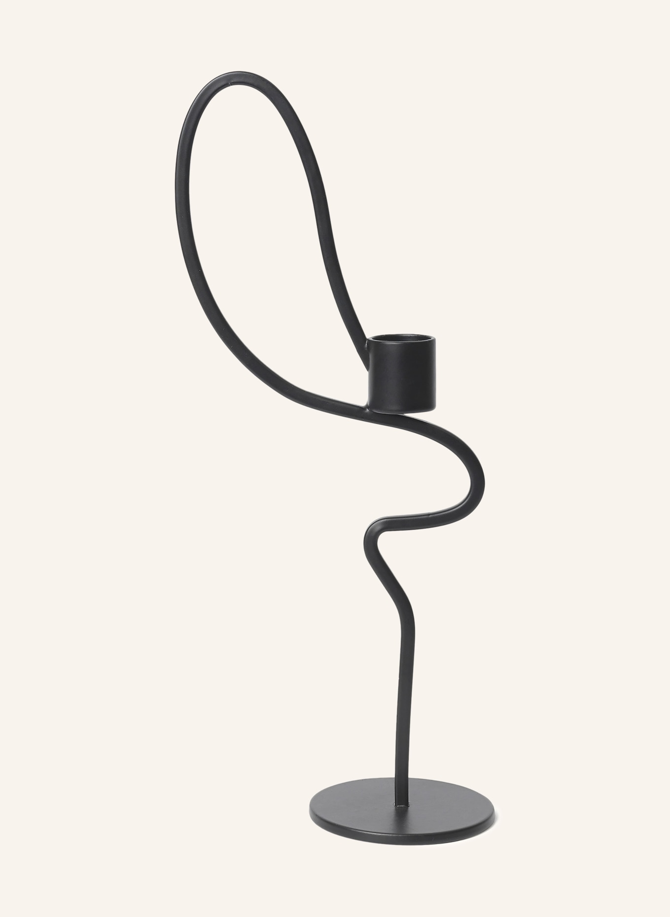 Ferm LIVING Candleholder VALSE TALL, Color: BLACK (Image 1)