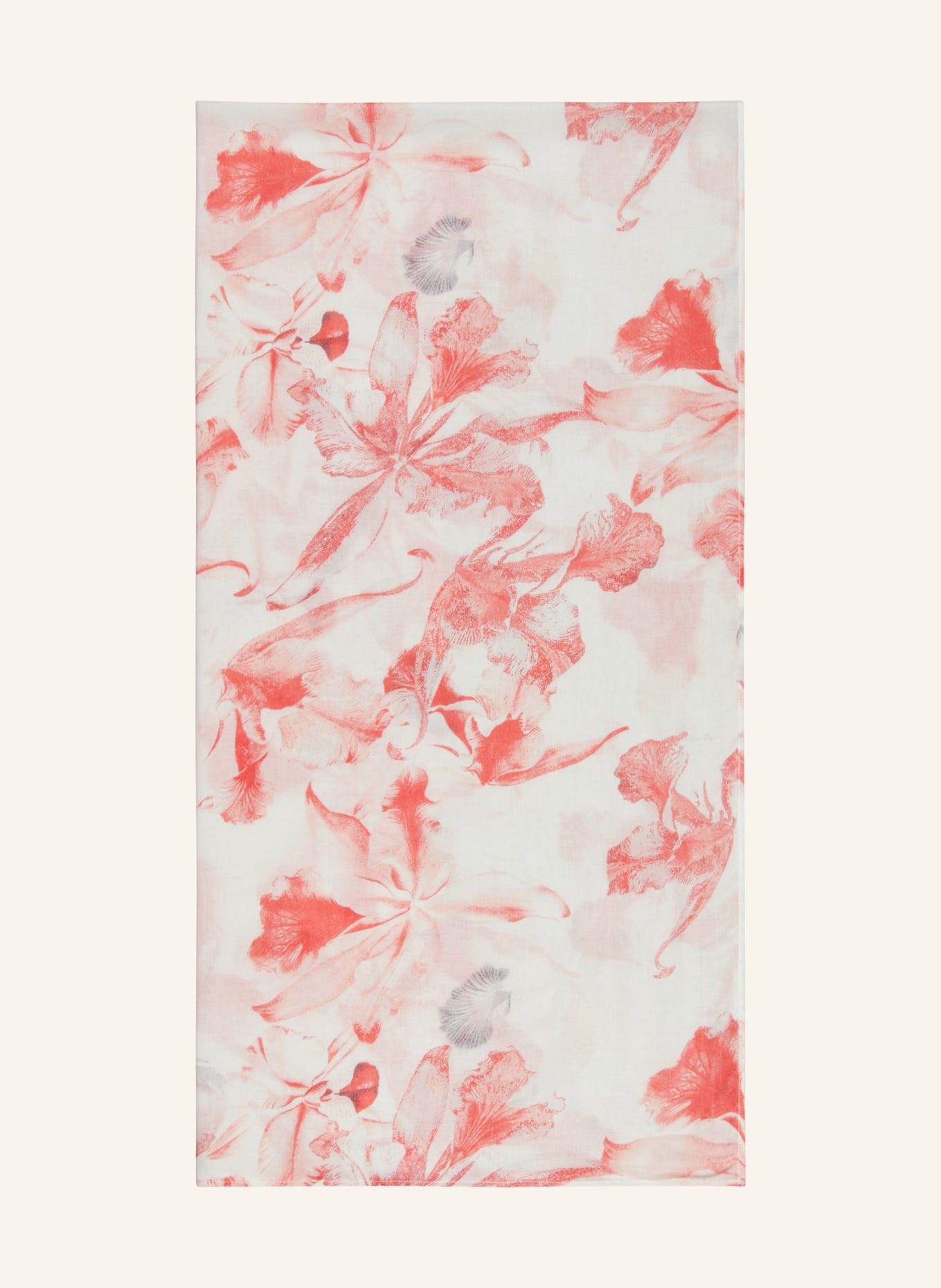 monari Scarf, Color: WHITE/ RED/ GRAY (Image 1)