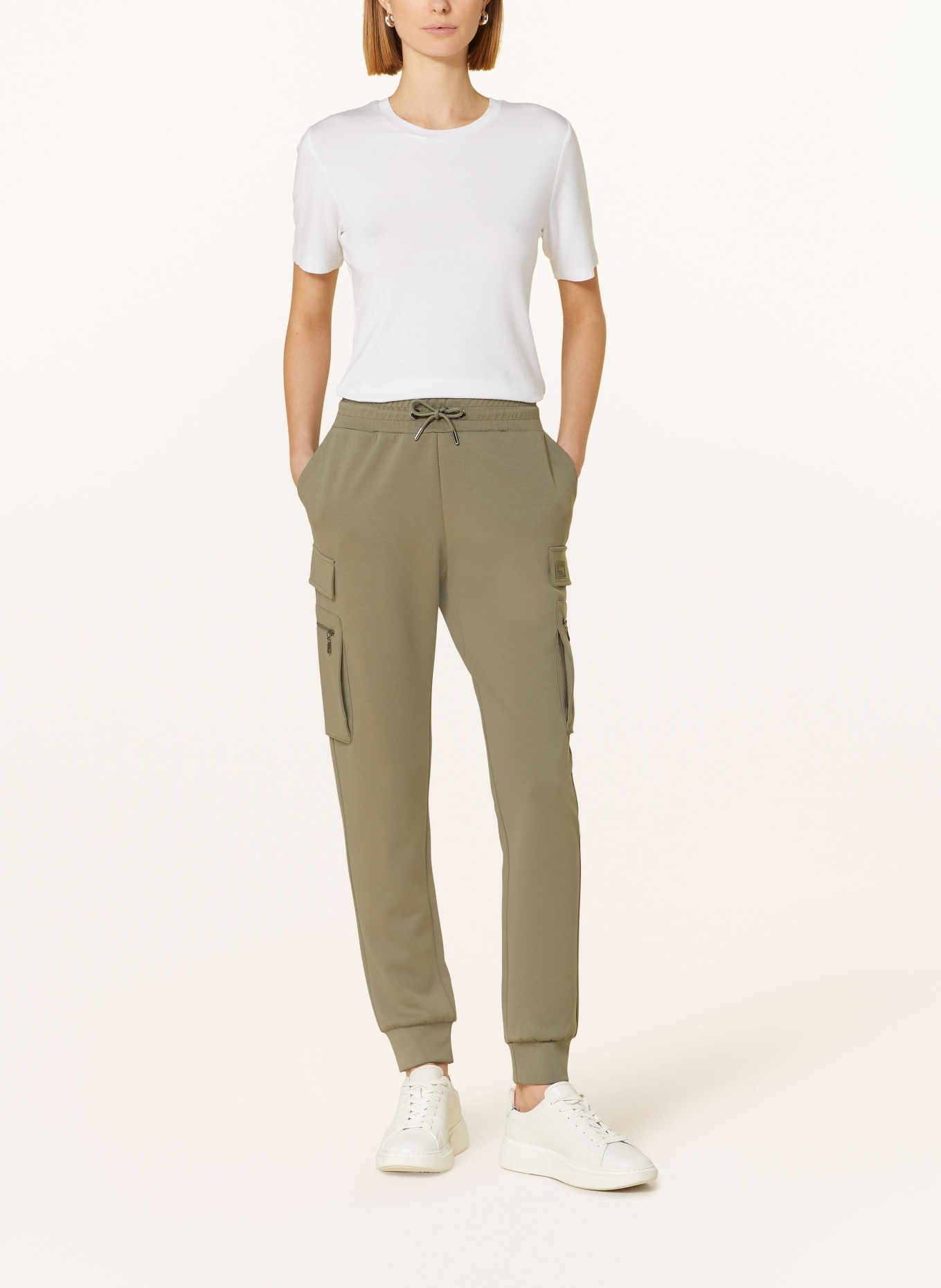 monari Jersey cargo trousers, Color: KHAKI (Image 2)