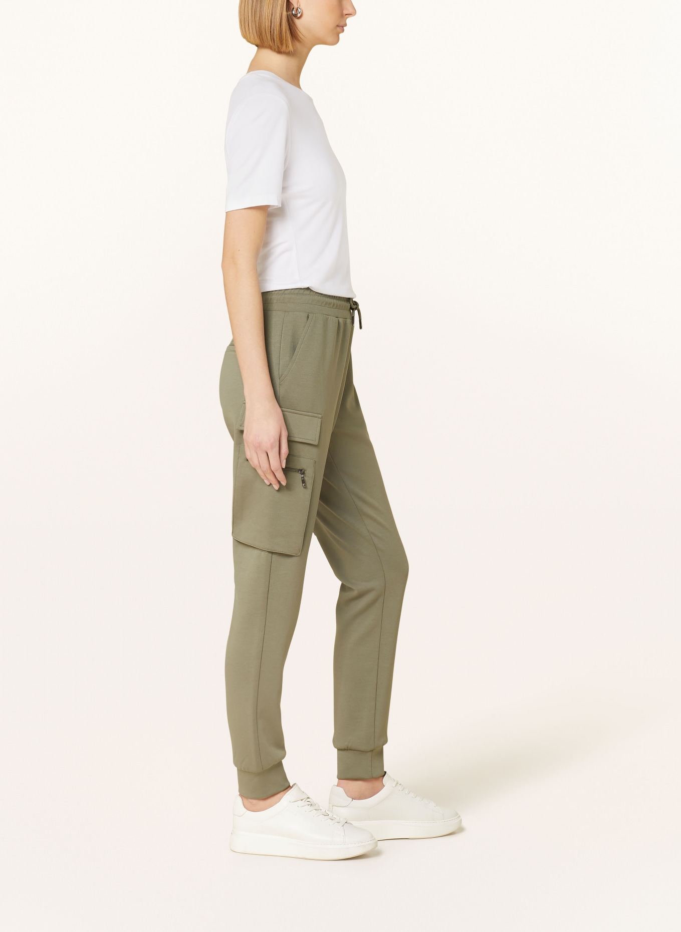 monari Jersey cargo trousers, Color: KHAKI (Image 4)