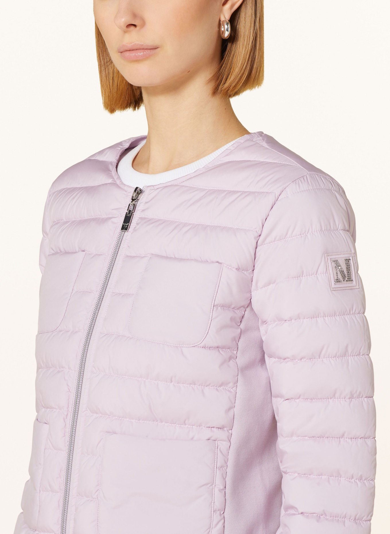 monari Quilted jacket in mixed materials, Color: ROSE (Image 4)