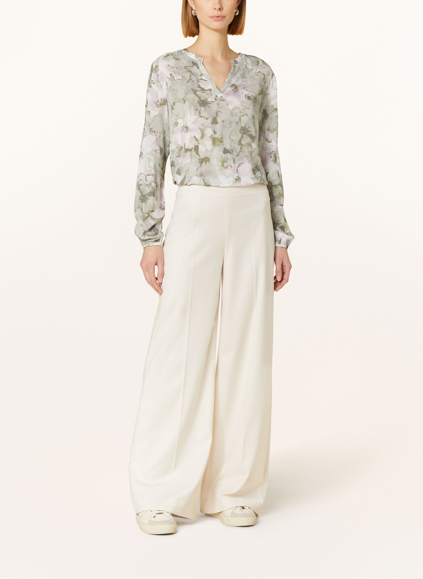 monari Shirt blouse, Color: GREEN/ WHITE/ ROSE (Image 2)
