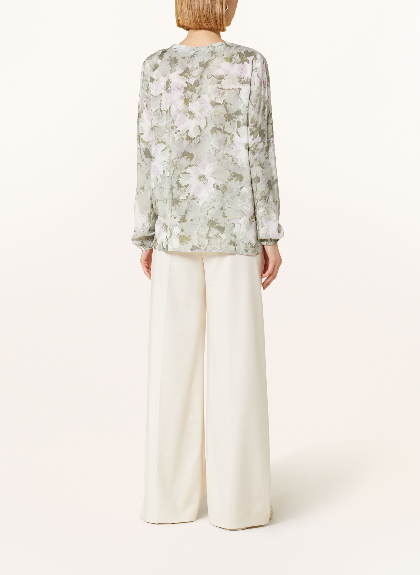 monari Shirt blouse, Color: GREEN/ WHITE/ ROSE (Image 3)