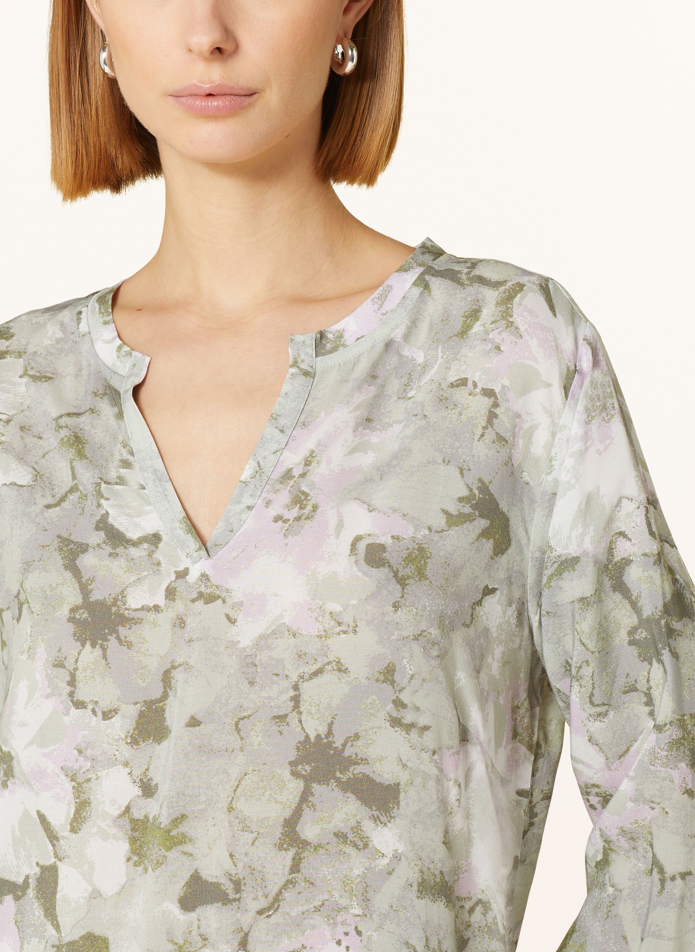 monari Shirt blouse, Color: GREEN/ WHITE/ ROSE (Image 4)