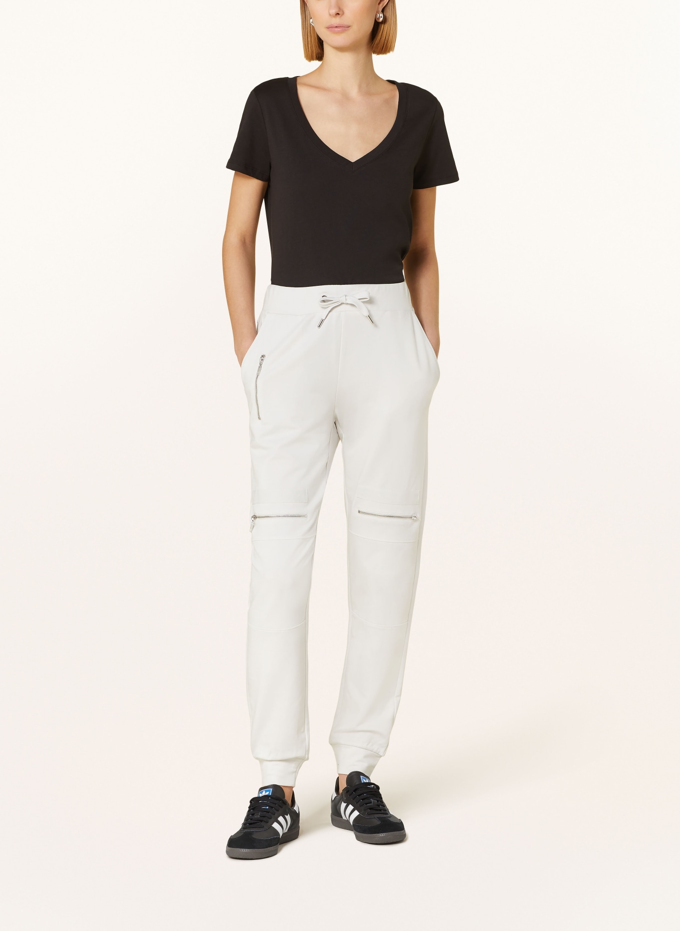 monari Jersey pants in jogger style, Color: LIGHT GRAY (Image 2)