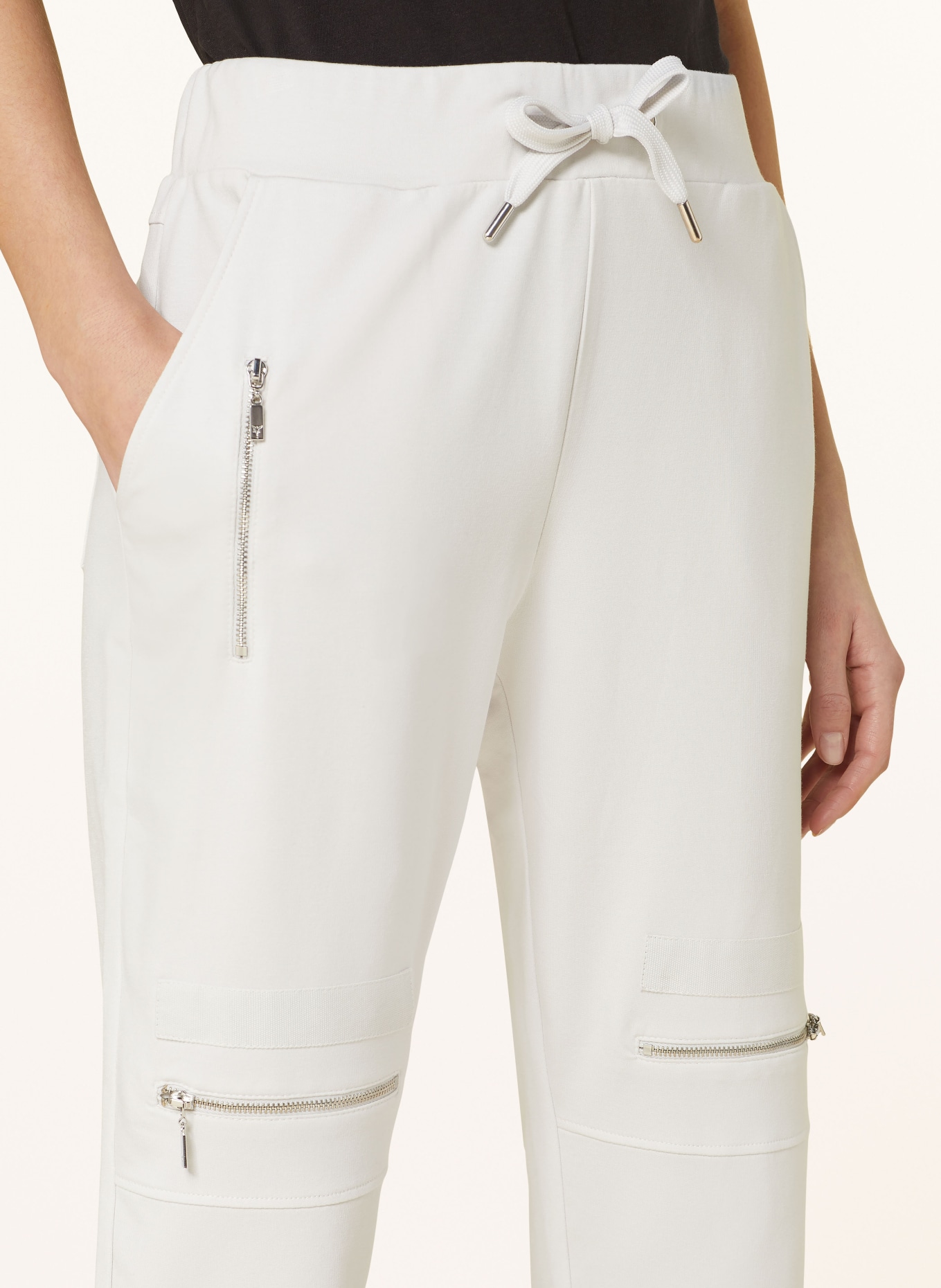 monari Jersey pants in jogger style, Color: LIGHT GRAY (Image 5)