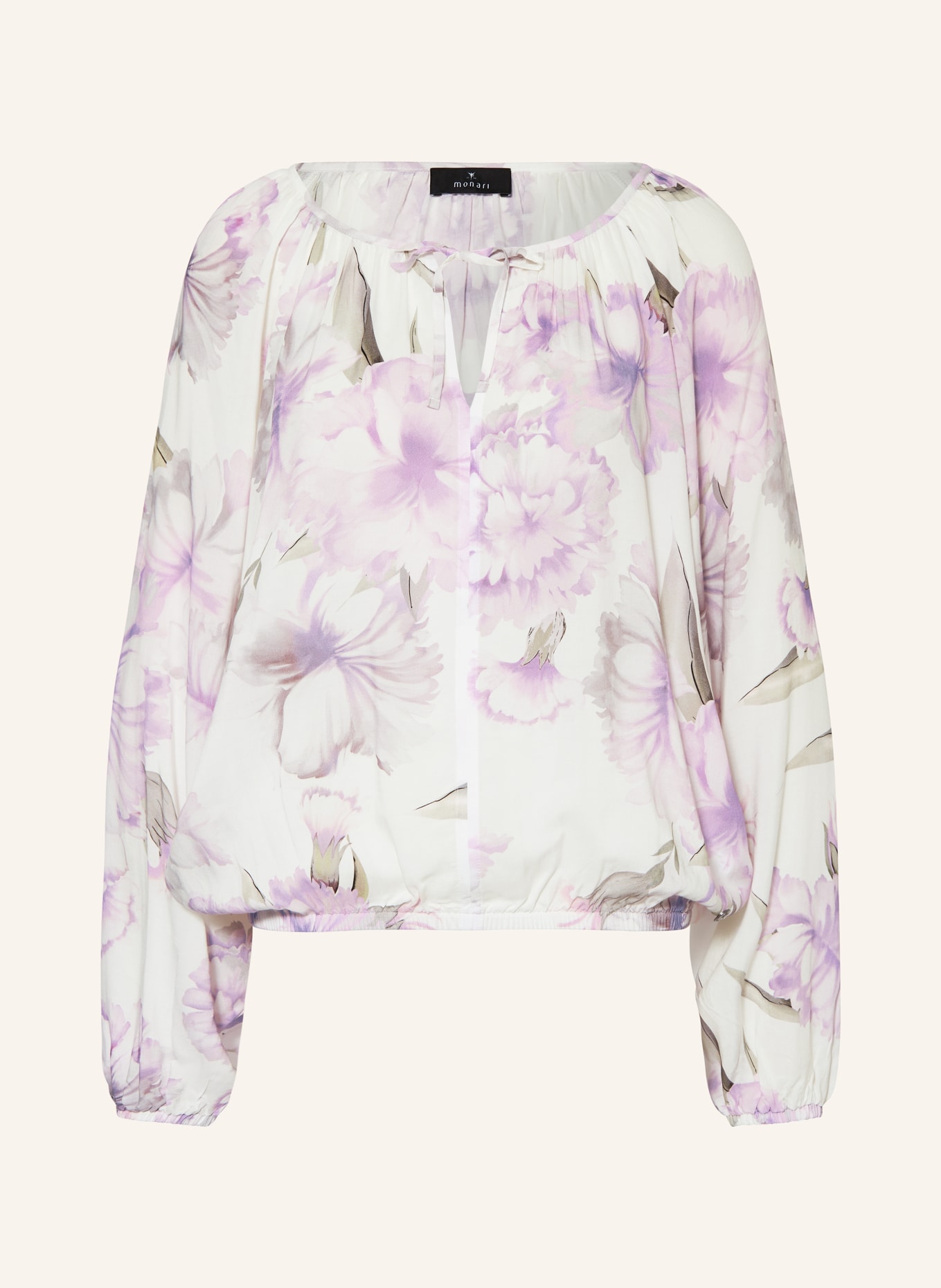 monari Shirt blouse, Color: WHITE/ PURPLE/ GRAY (Image 1)