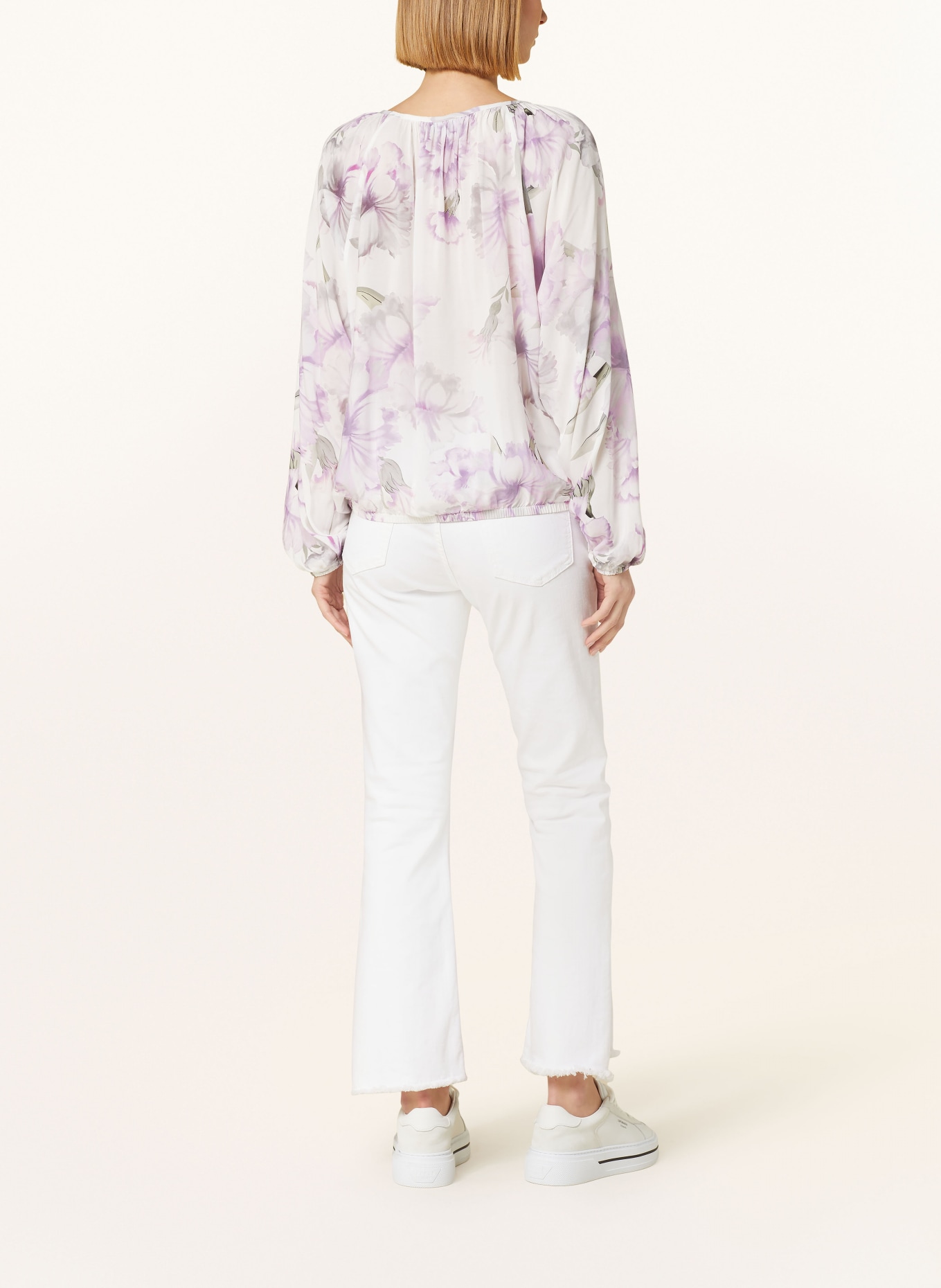 monari Shirt blouse, Color: WHITE/ PURPLE/ GRAY (Image 3)