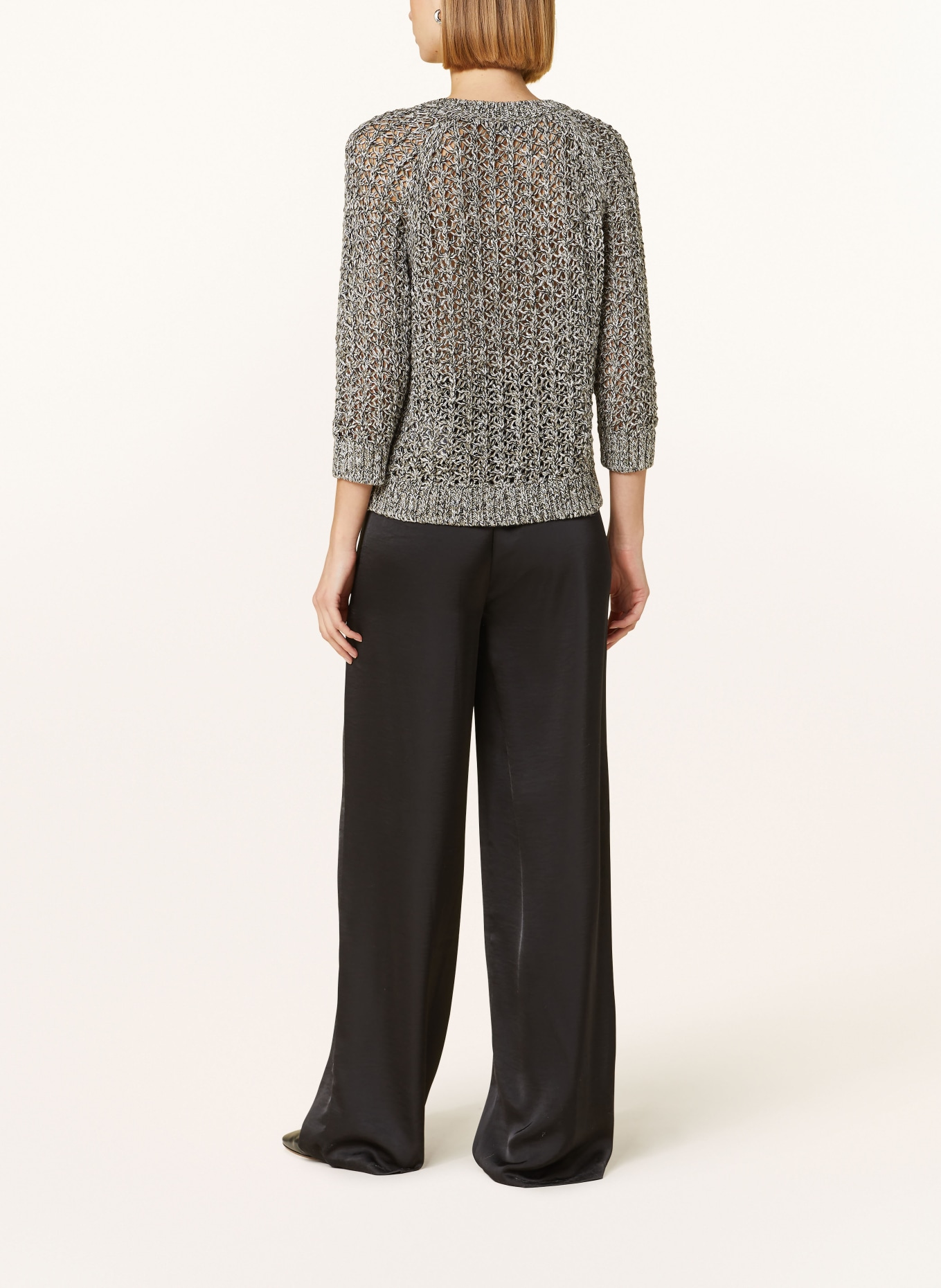 monari Sweater with glitter thread, Color: BEIGE/ BLACK (Image 3)