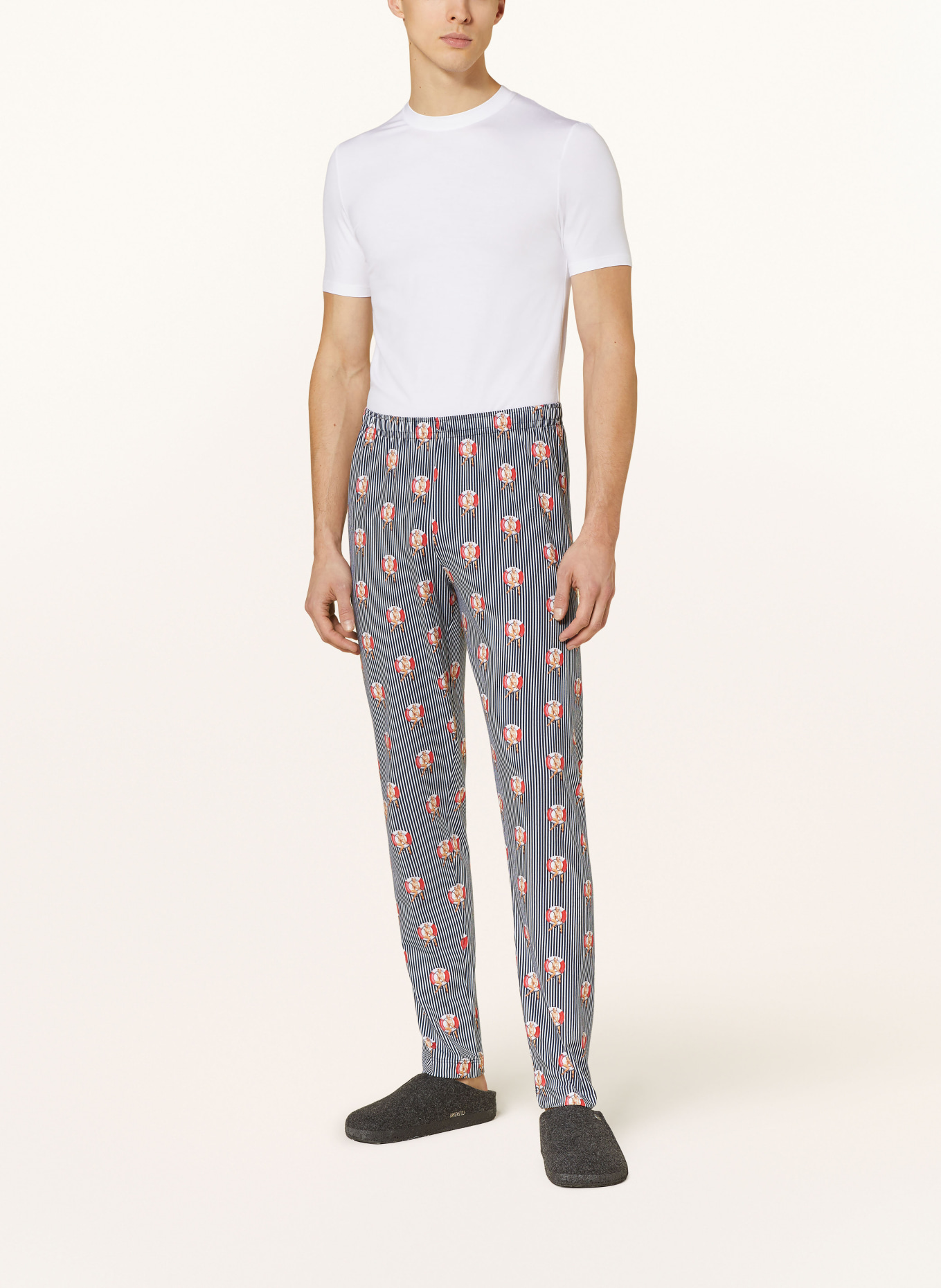 mey Pajama pants series LIFEBELT, Color: DARK BLUE/ WHITE (Image 2)