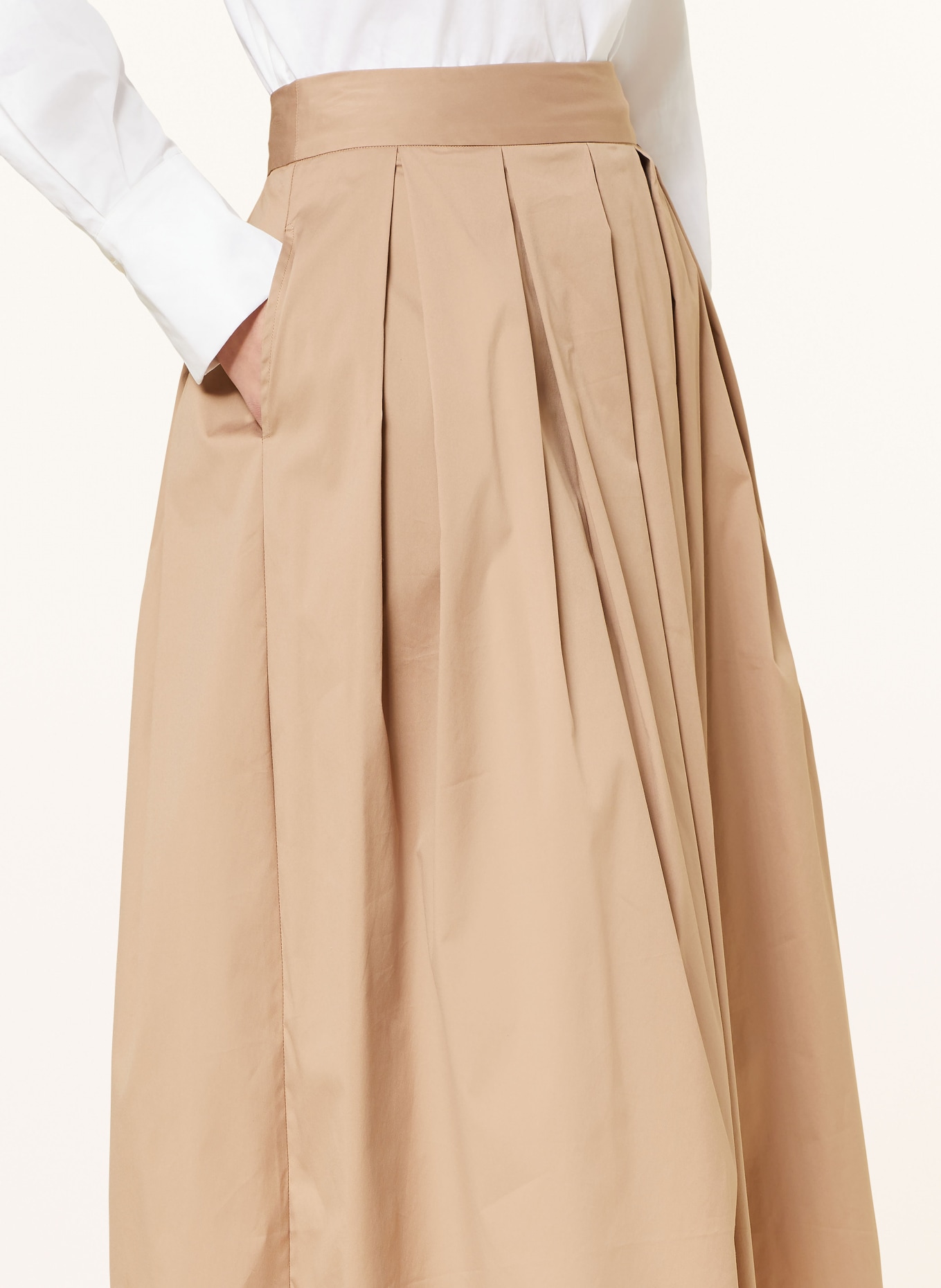 0039 ITALY Pleated skirt KYLIE, Color: BEIGE (Image 4)