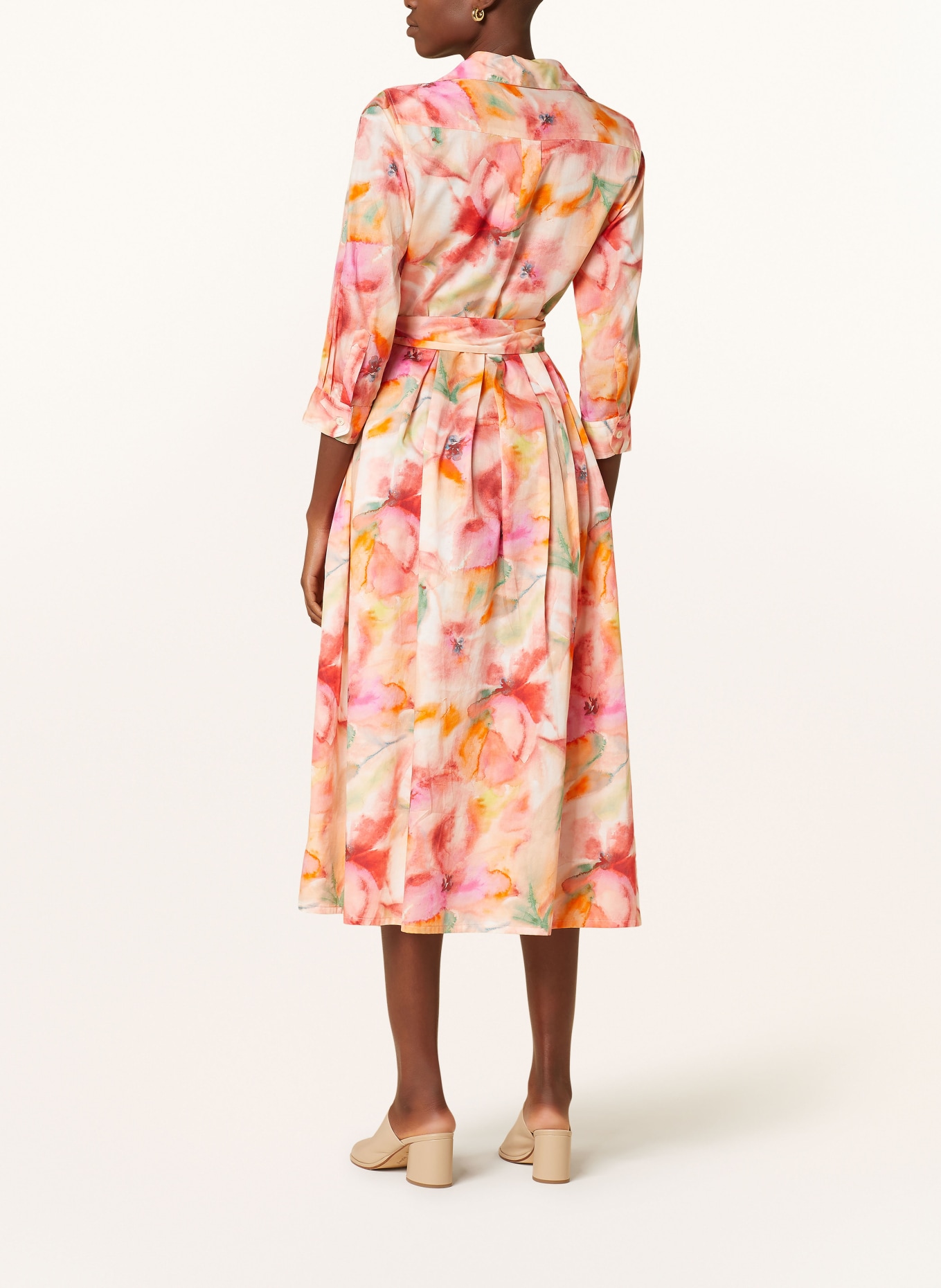 0039 ITALY Dress JULENE, Color: ROSE/ LIGHT ORANGE/ PINK (Image 3)