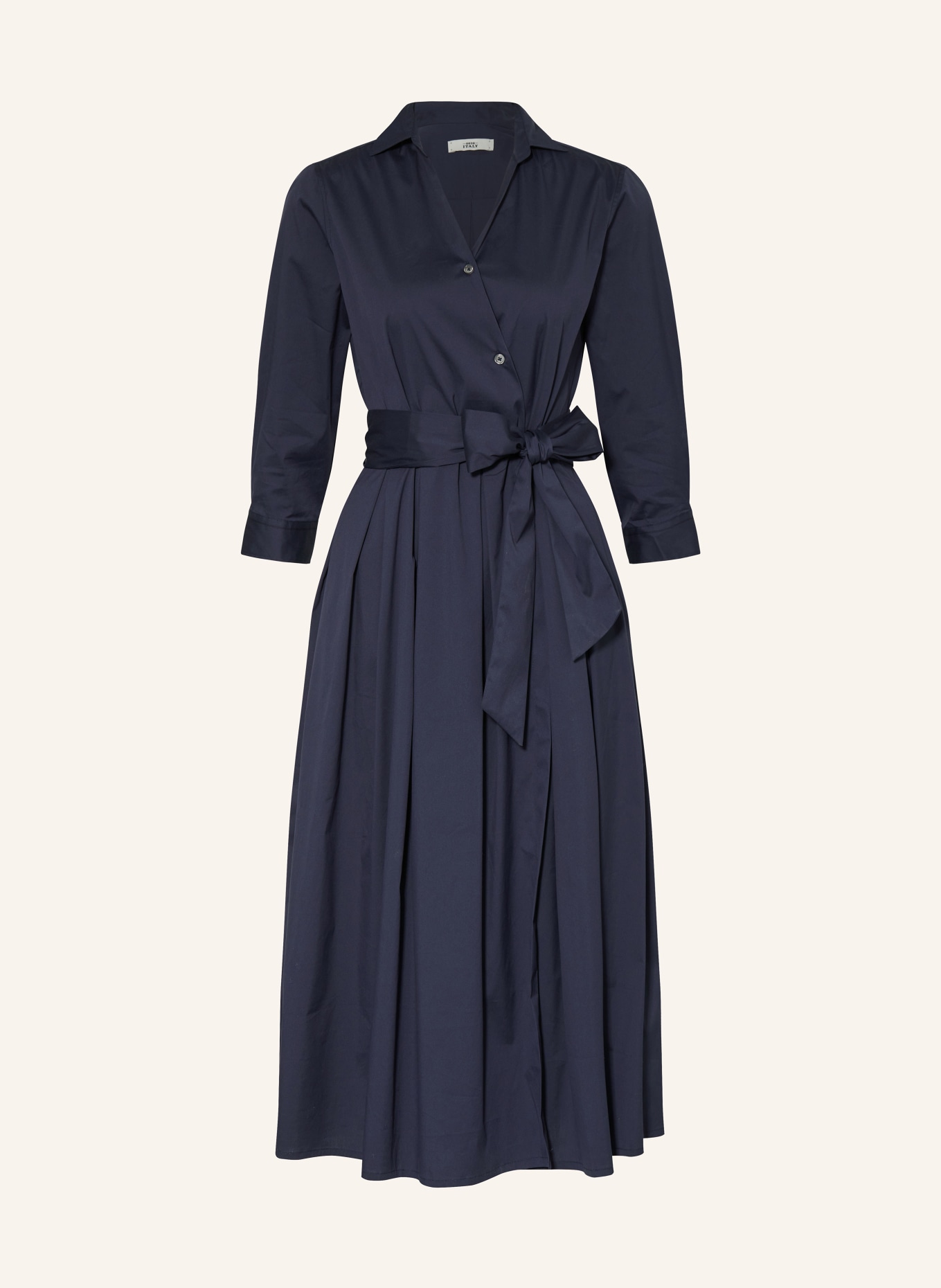 0039 ITALY Wrap dress JULENE with 3/4 sleeves, Color: DARK BLUE (Image 1)