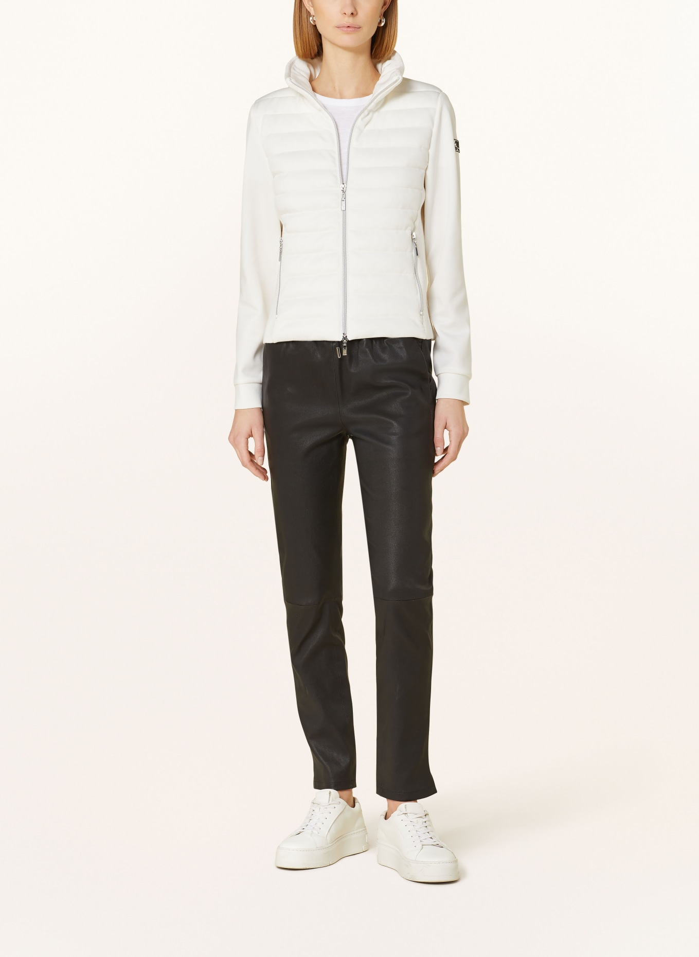 monari Quilted jacket in mixed materials, Color: WHITE (Image 2)