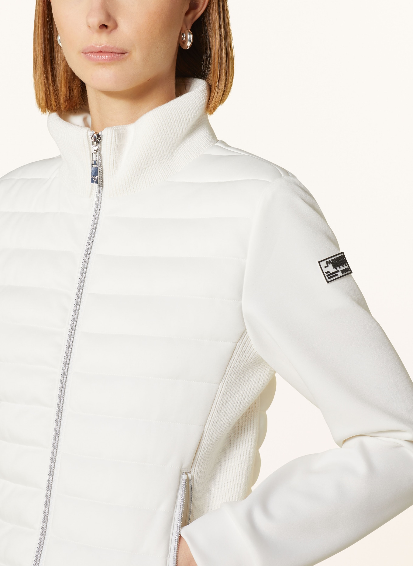 monari Quilted jacket in mixed materials, Color: WHITE (Image 4)