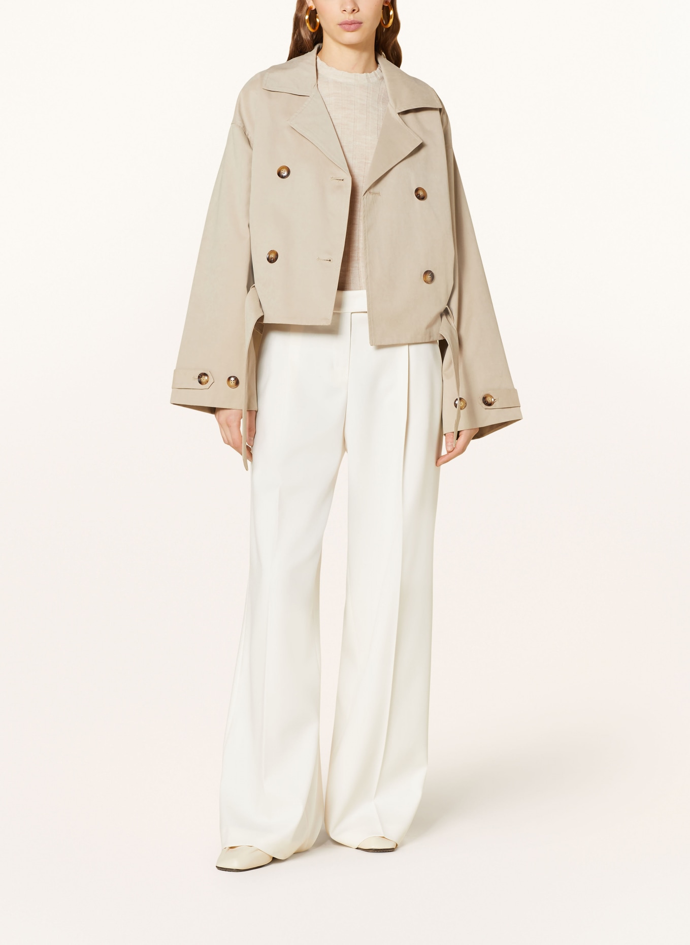 NEO NOIR Cropped trench coat SIA, Color: BEIGE (Image 2)
