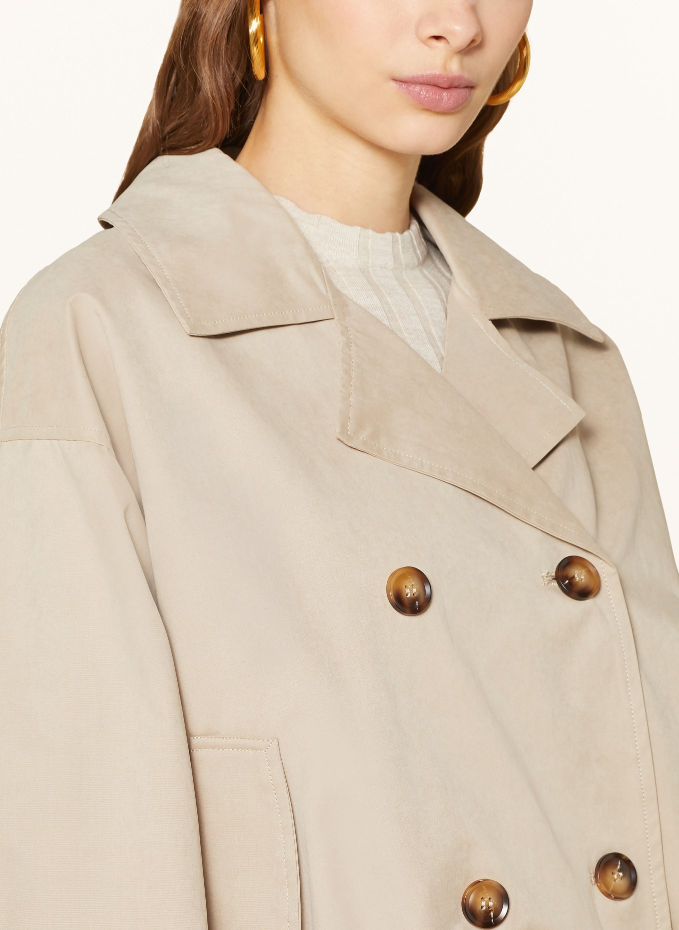 NEO NOIR Cropped trench coat SIA, Color: BEIGE (Image 4)