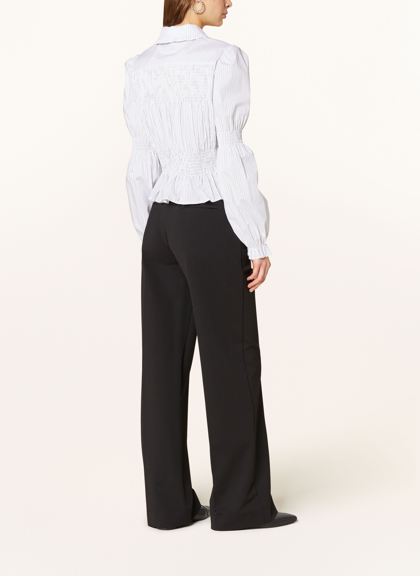 NEO NOIR Shirt blouse KELLA, Color: WHITE/ BLACK (Image 3)