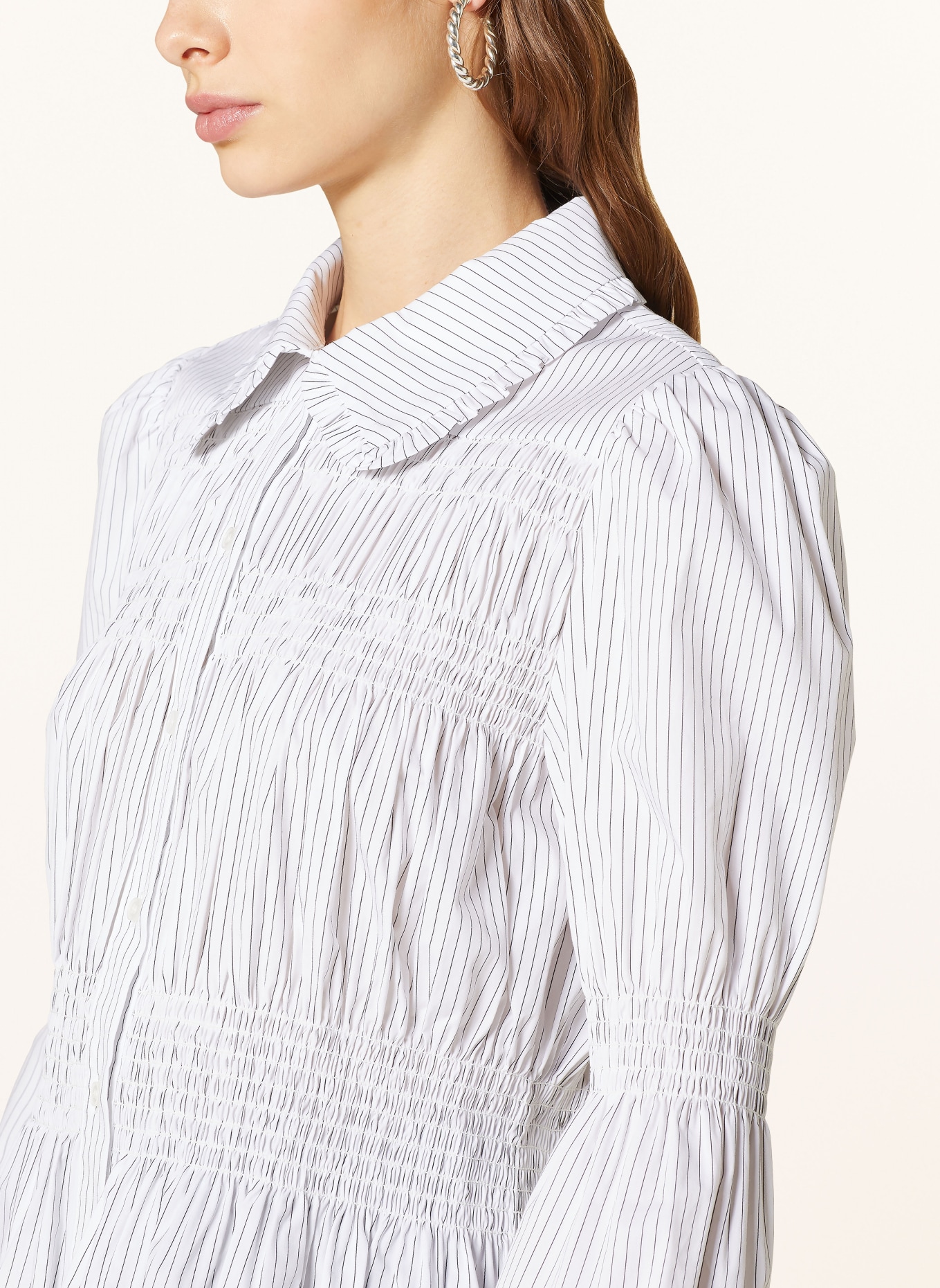 NEO NOIR Shirt blouse KELLA, Color: WHITE/ BLACK (Image 4)