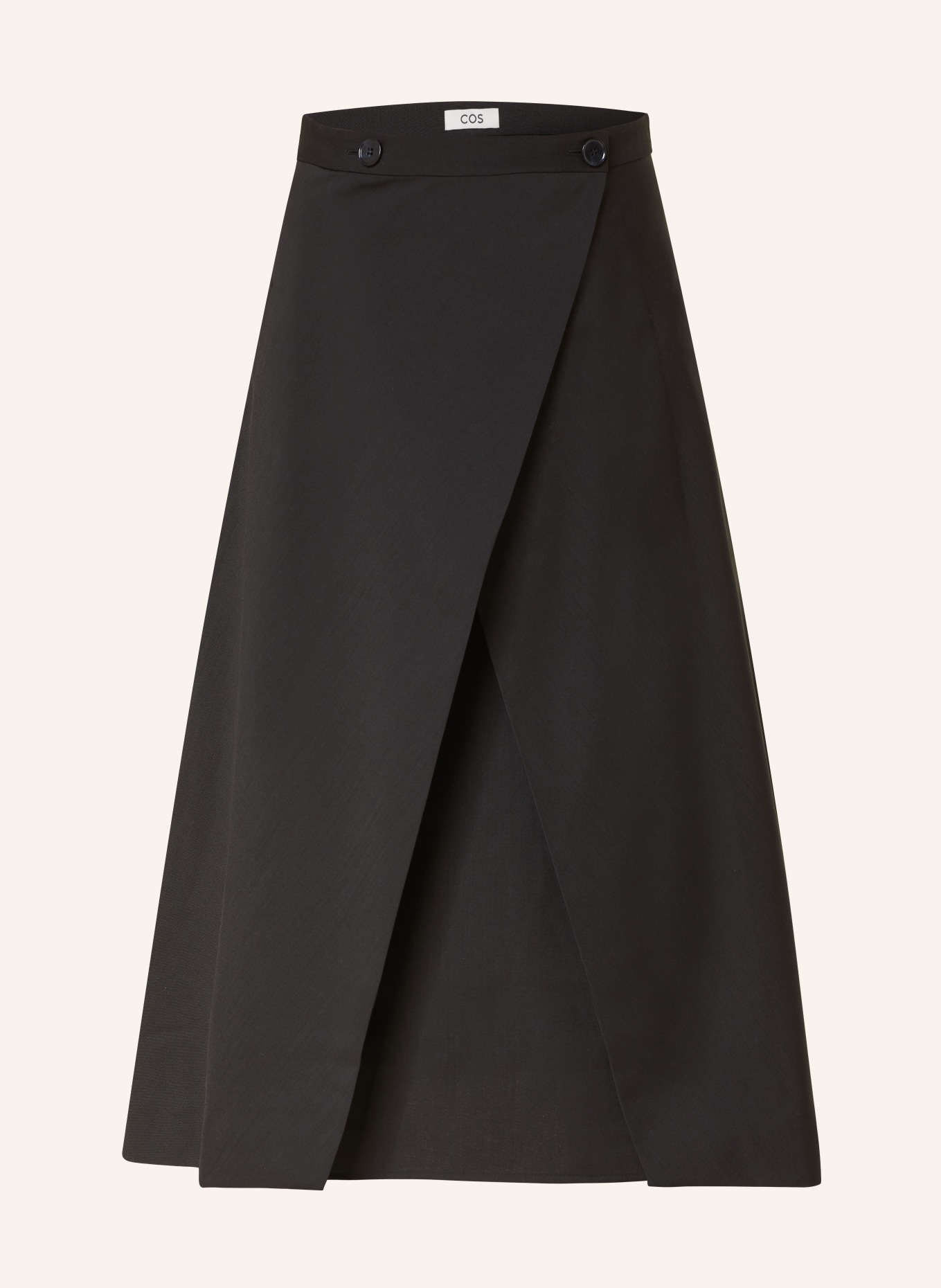 COS Skirt in wrap look, Color: BLACK (Image 1)