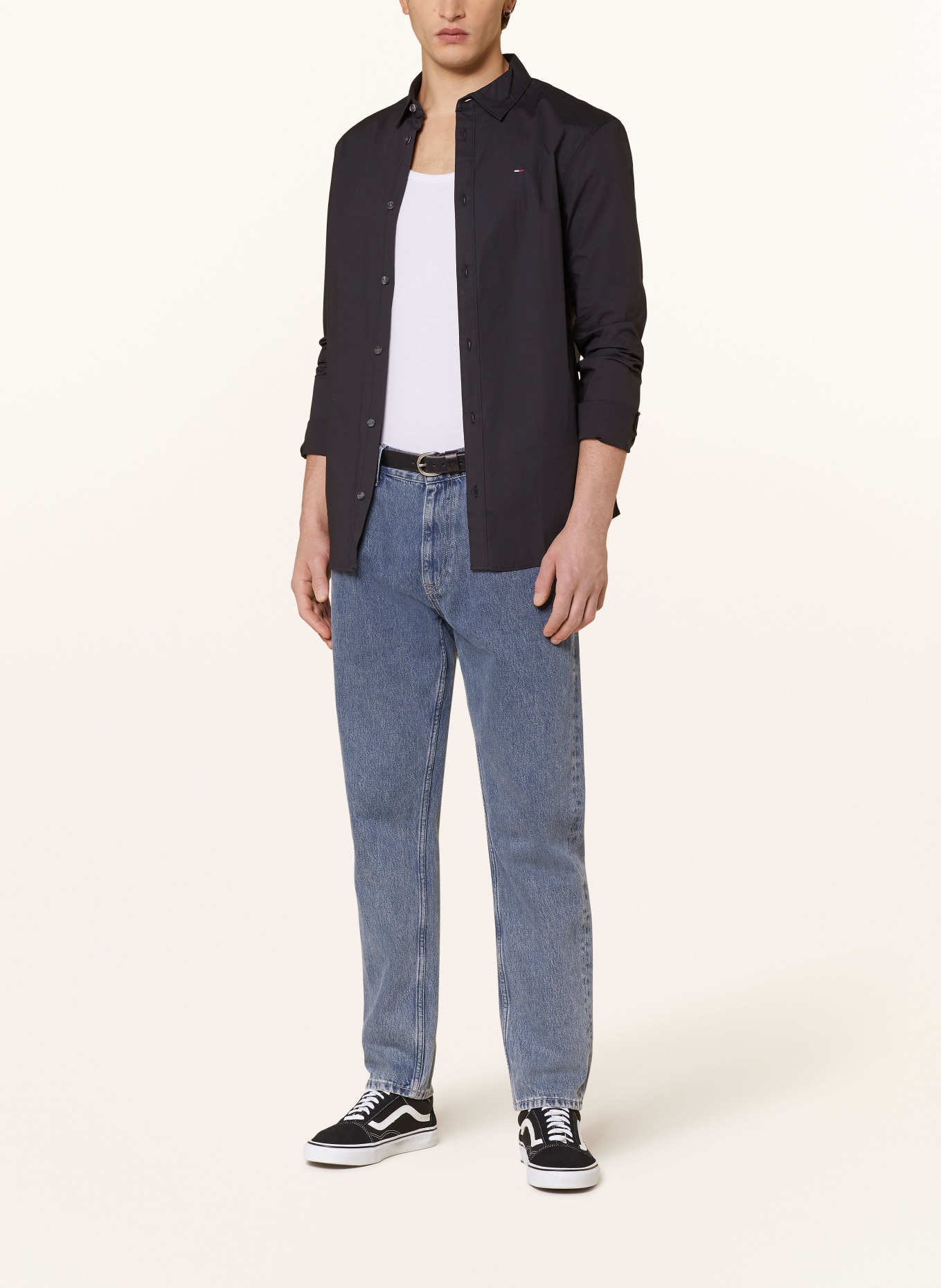 TOMMY JEANS Shirt slim fit: BLACK