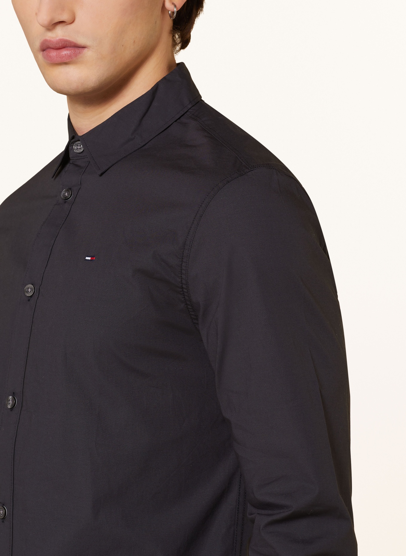 TOMMY JEANS Shirt slim fit: BLACK