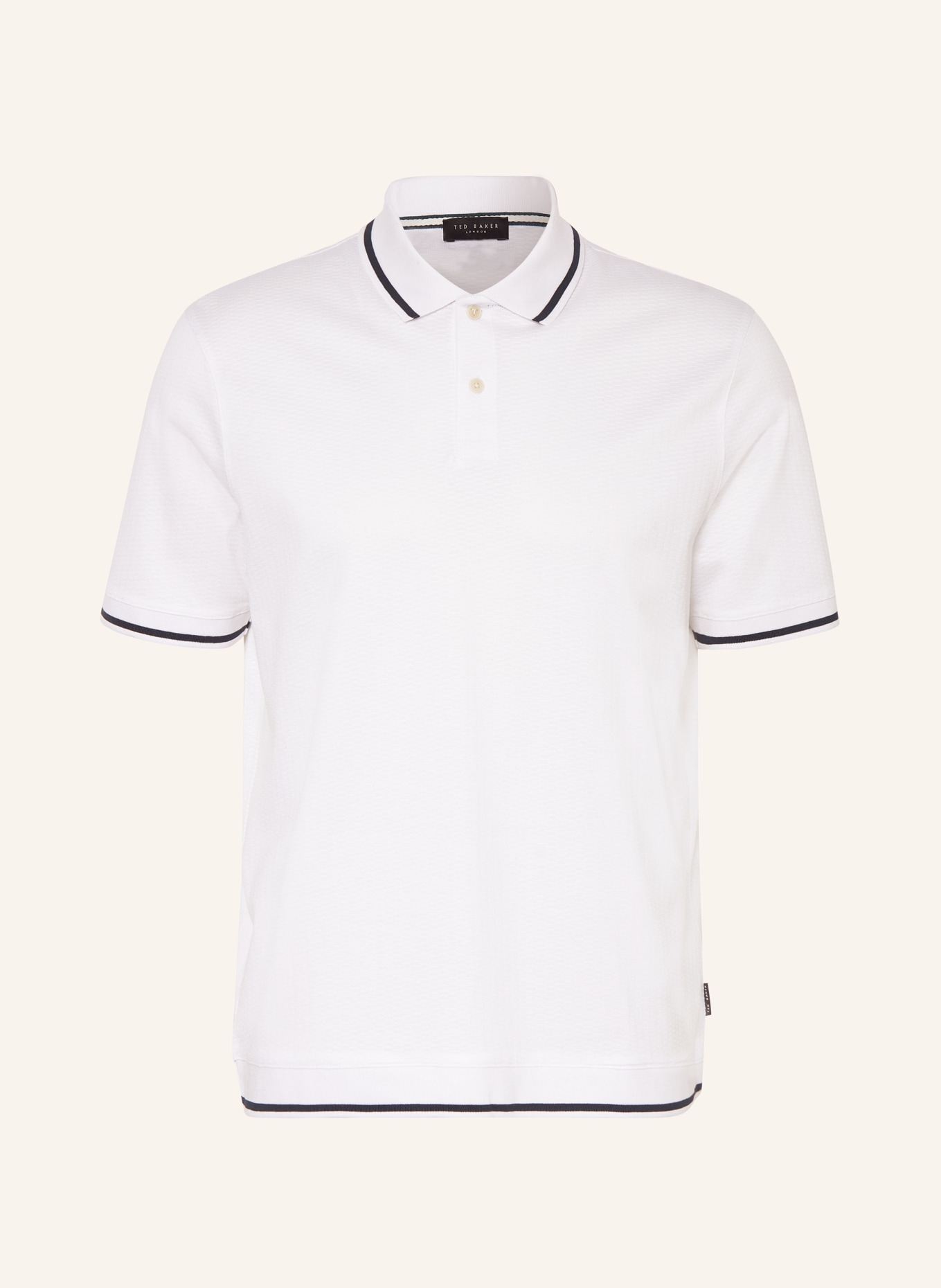 TED BAKER Piqué-Poloshirt ERWEN Regular Fit, Farbe: WEISS/ SCHWARZ (Bild 1)